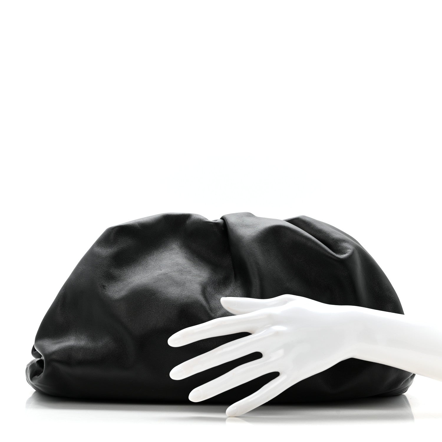 Smooth Butter Calf The Pouch Oversized Clutch Black