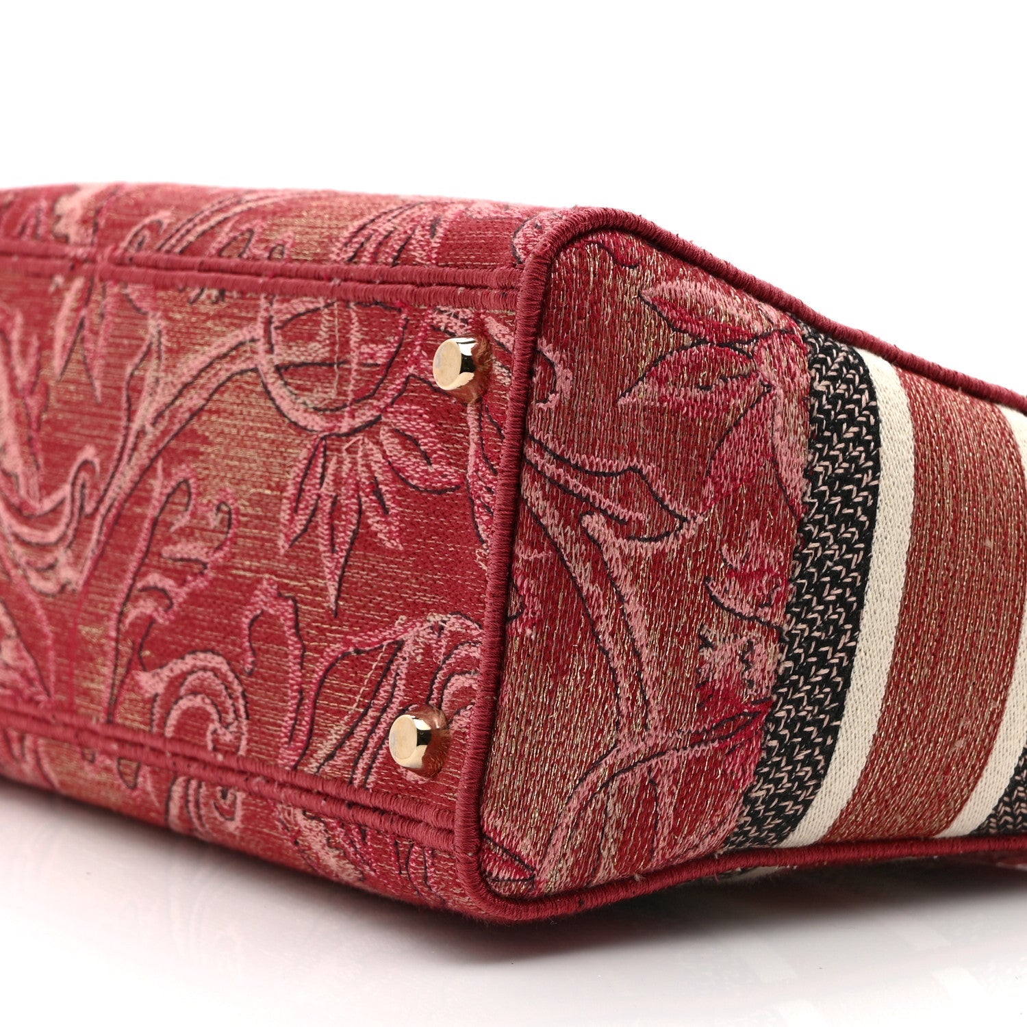 Metallic Canvas Embroidered Brocart Medium Lady D-Lite Pink