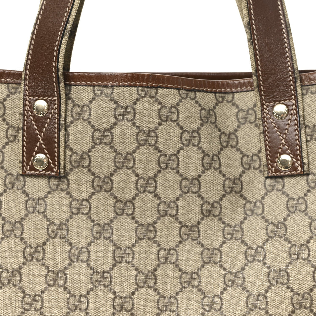 GG Plus Monogram Medium Signature Web Loop Tote Brown