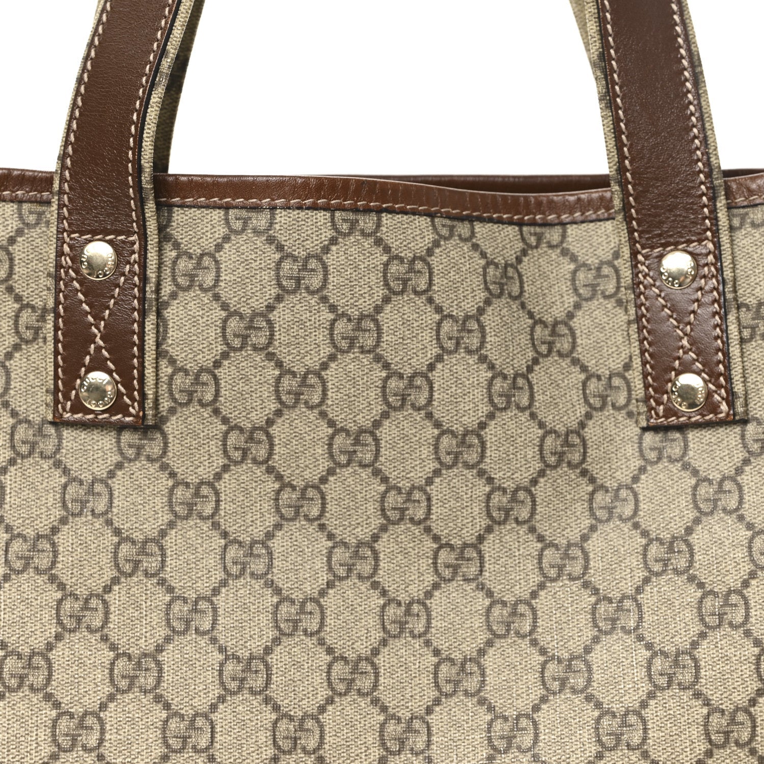 GG Plus Monogram Medium Signature Web Loop Tote Brown