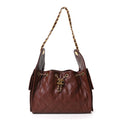 Caviar Quilted Small Chanel 25 Handbag Brown