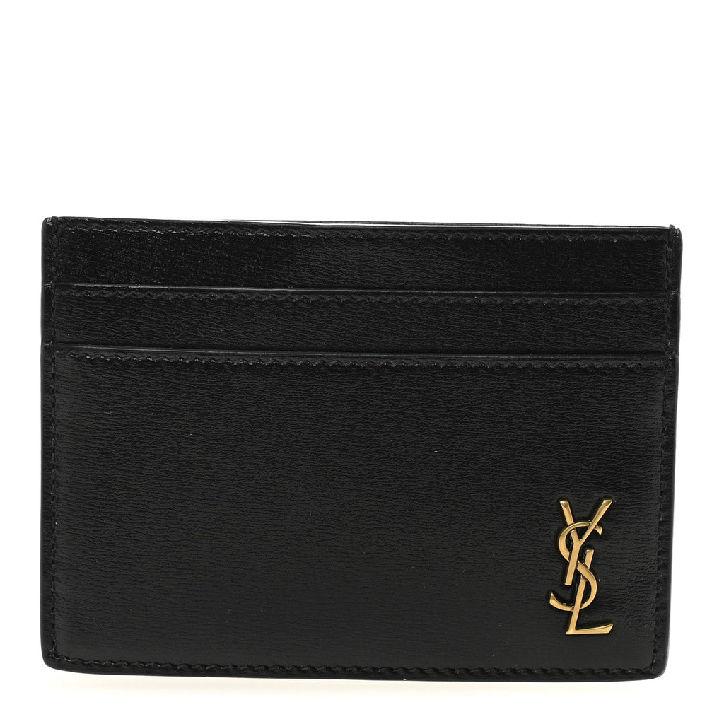 Calfskin Tiny Cassandre Credit  Case Black