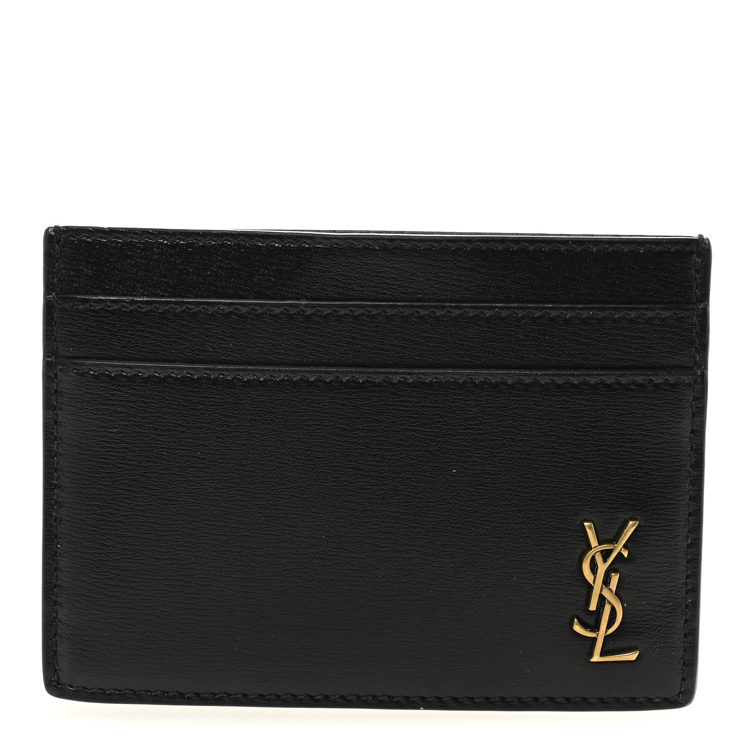 Calfskin Tiny Cassandre Credit  Case Black