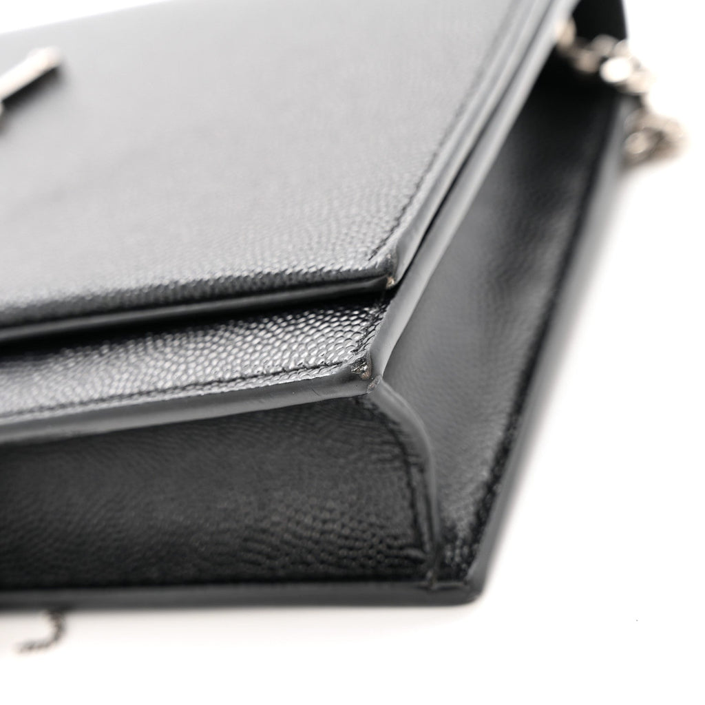Grain De Poudre Classic Monogram Kate Tassel Chain Wallet Black