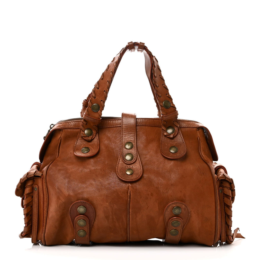 Calfskin Silverado Shoulder Bag Tan