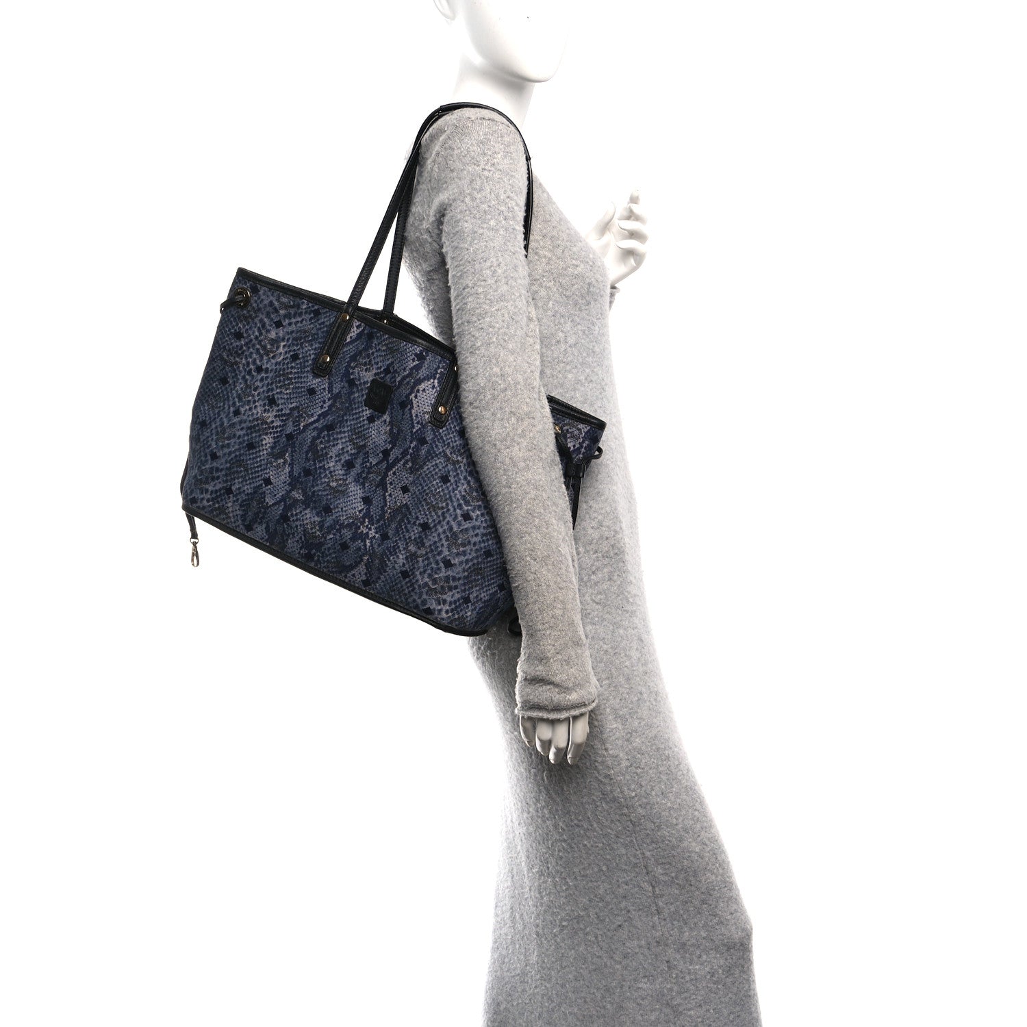 Visetos Medium Liz Reversible Shopper Tote Black