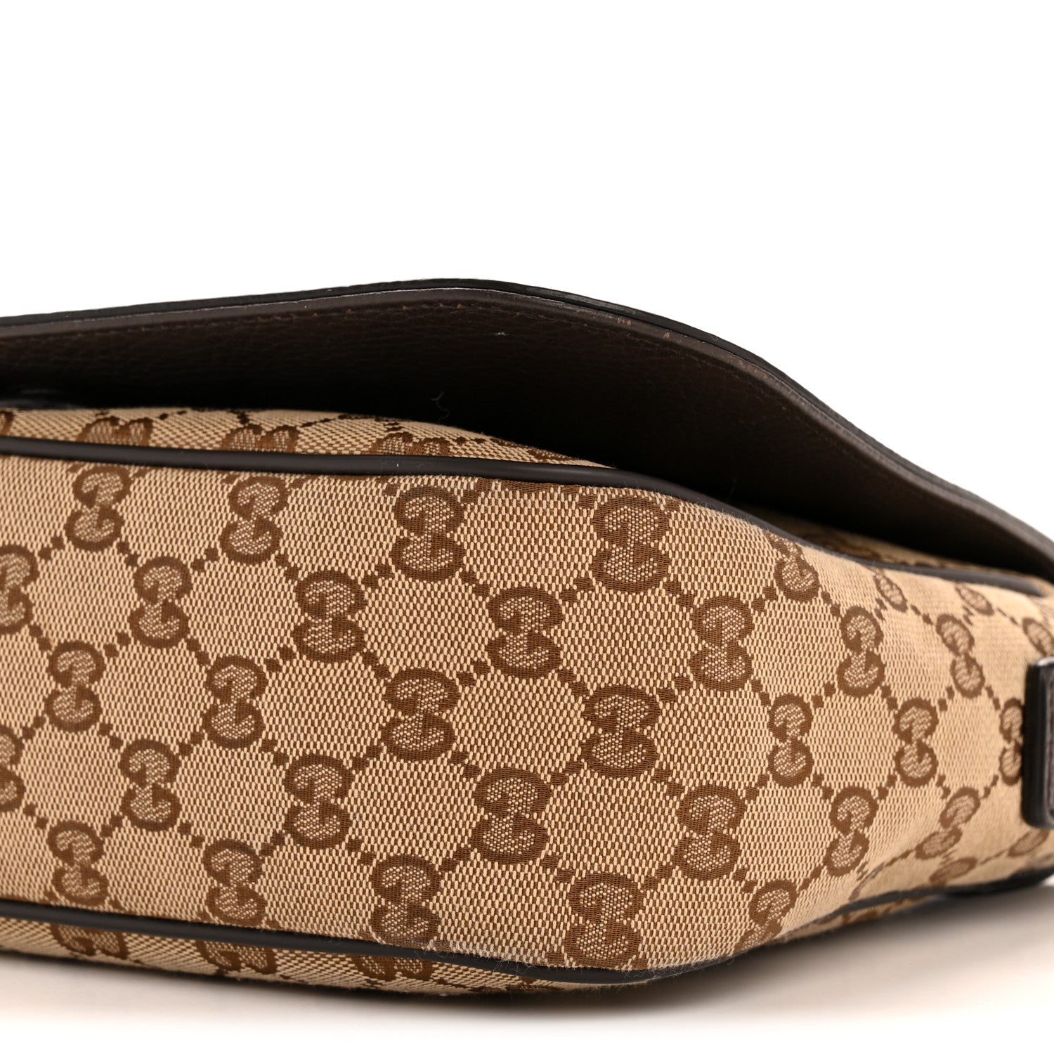 Monogram Flap Messenger Bag Beige Dark Brown