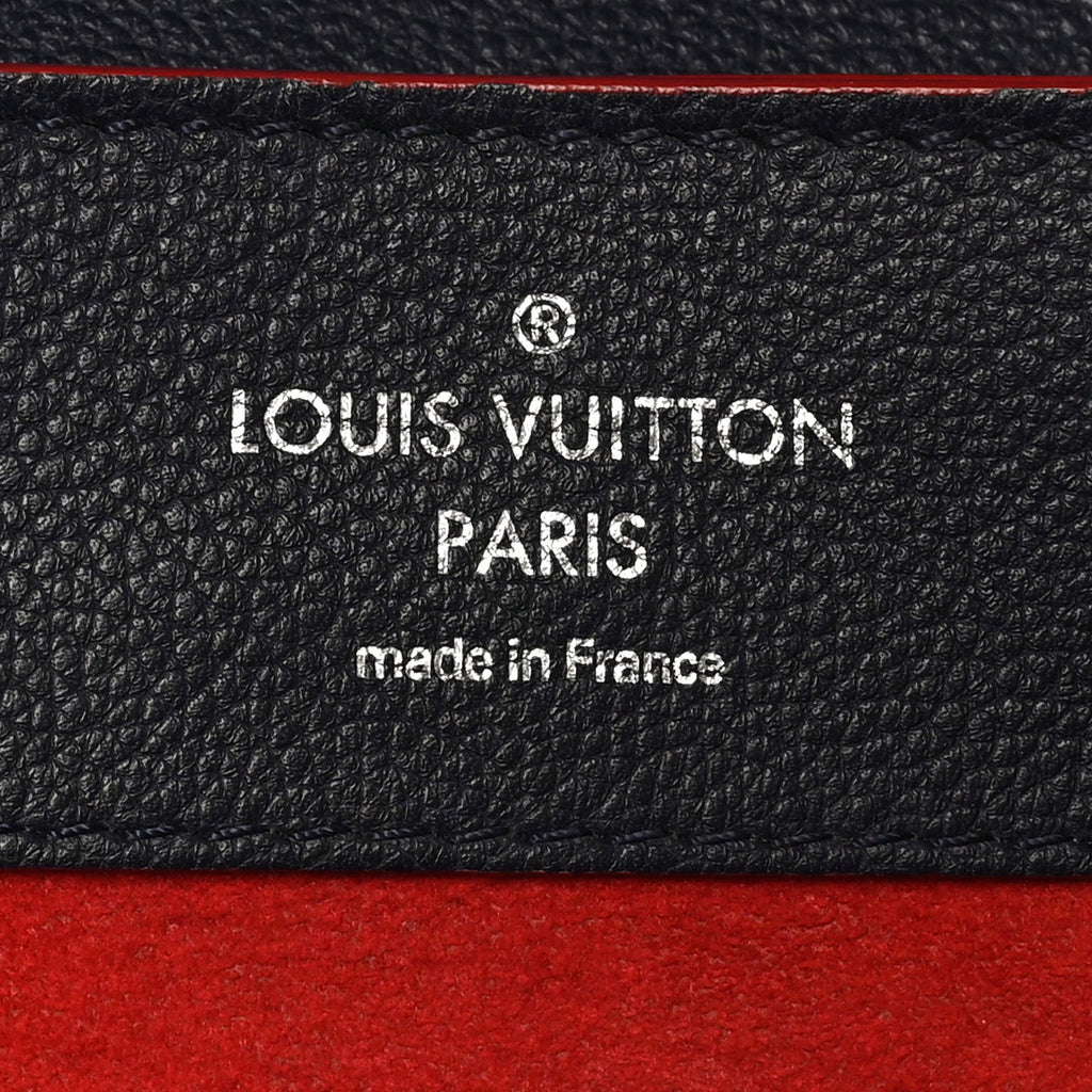 Soft Calfskin Lockme Backpack Marine Rouge