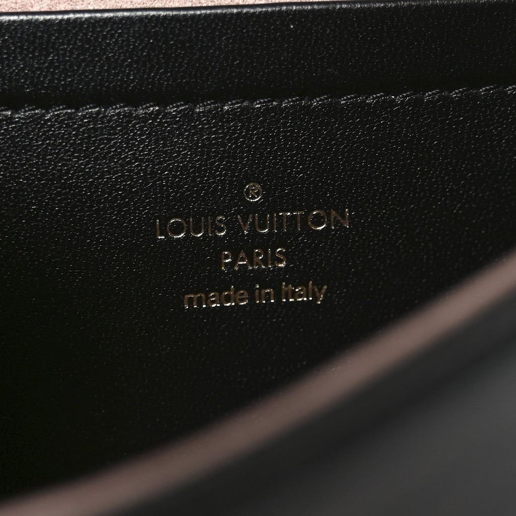 Lambskin Embossed Monogram Pochette Coussin Black