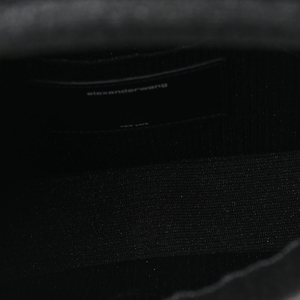 Ribbed Knit Small Ryan Bag Black