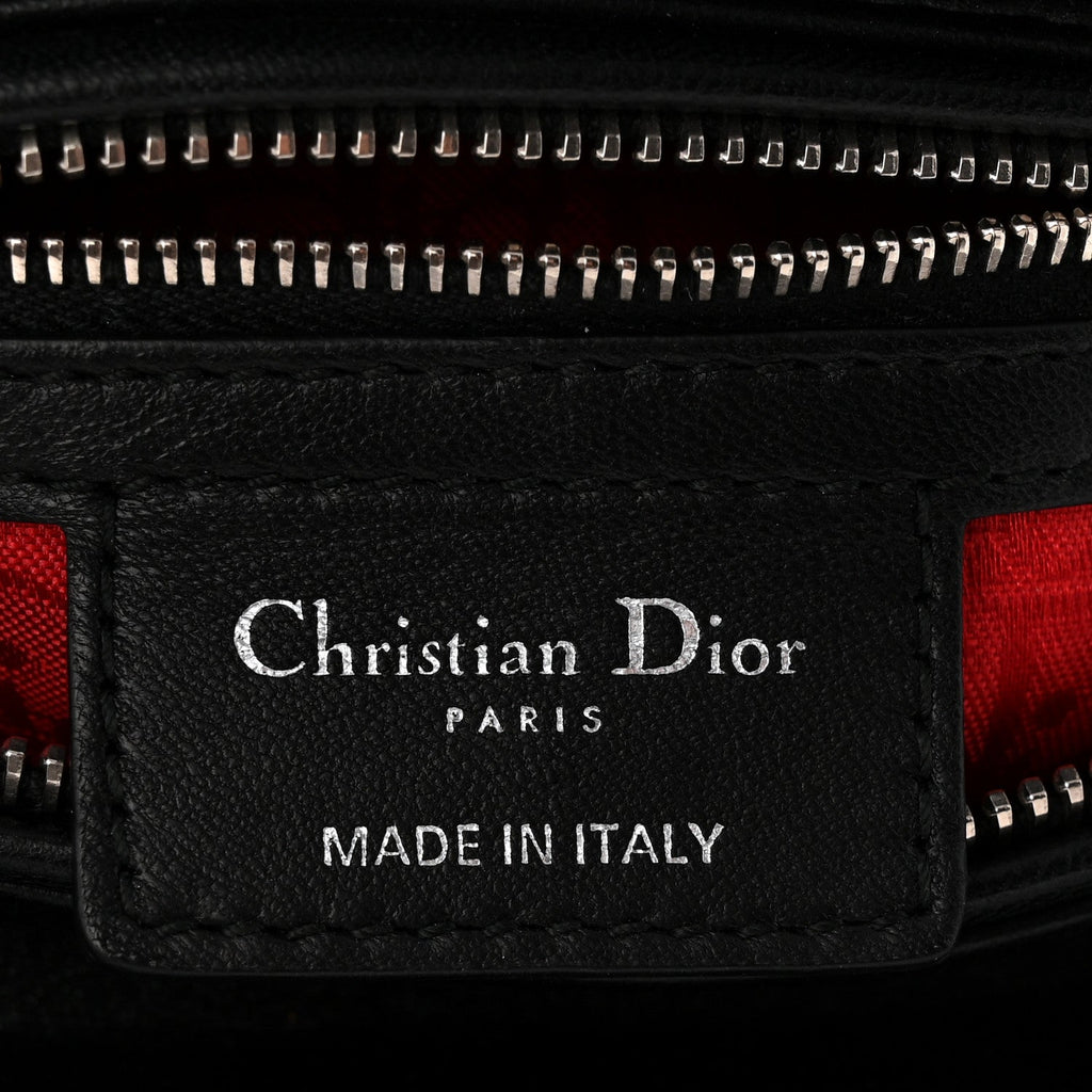 Lambskin Cannage Medium Lady Dior Black