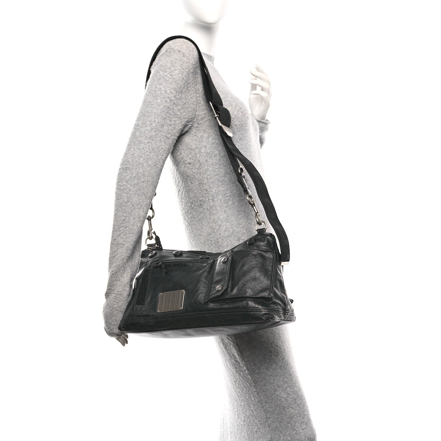 Goatskin The Large Cargo Bag Black