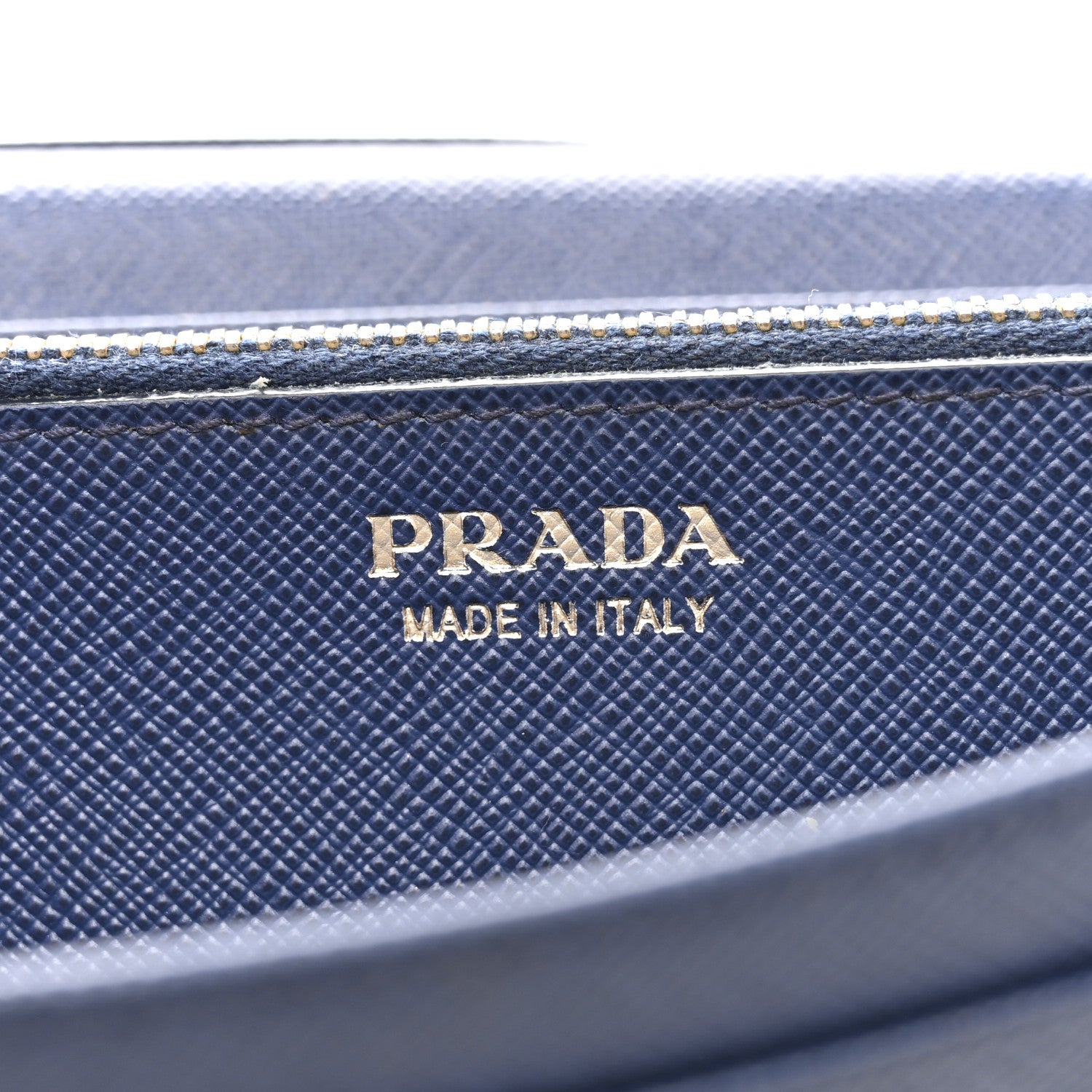 Saffiano Metal Bar Continental Flap Wallet Bluette