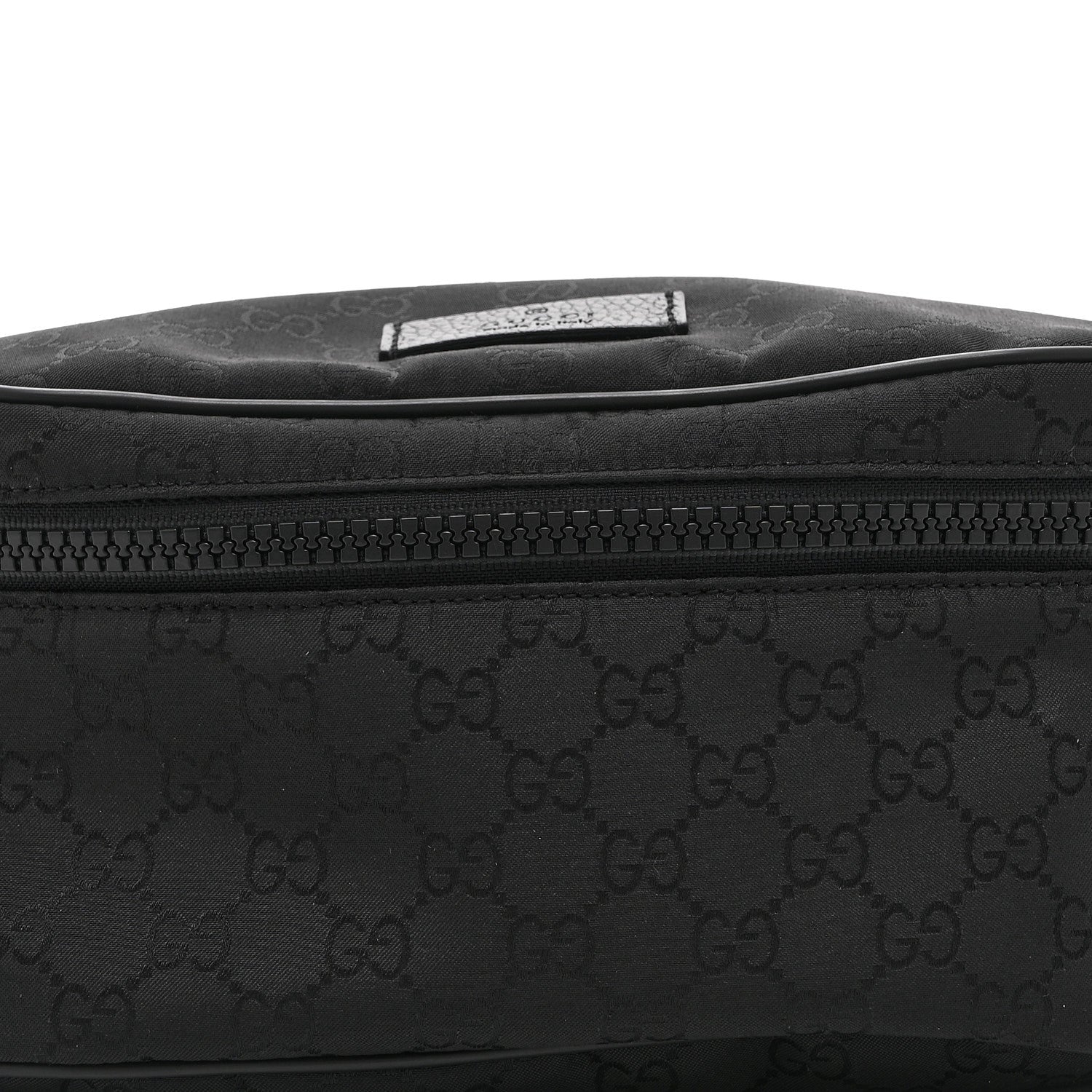 Nylon Monogram Fanny Pack Belt Bag Black