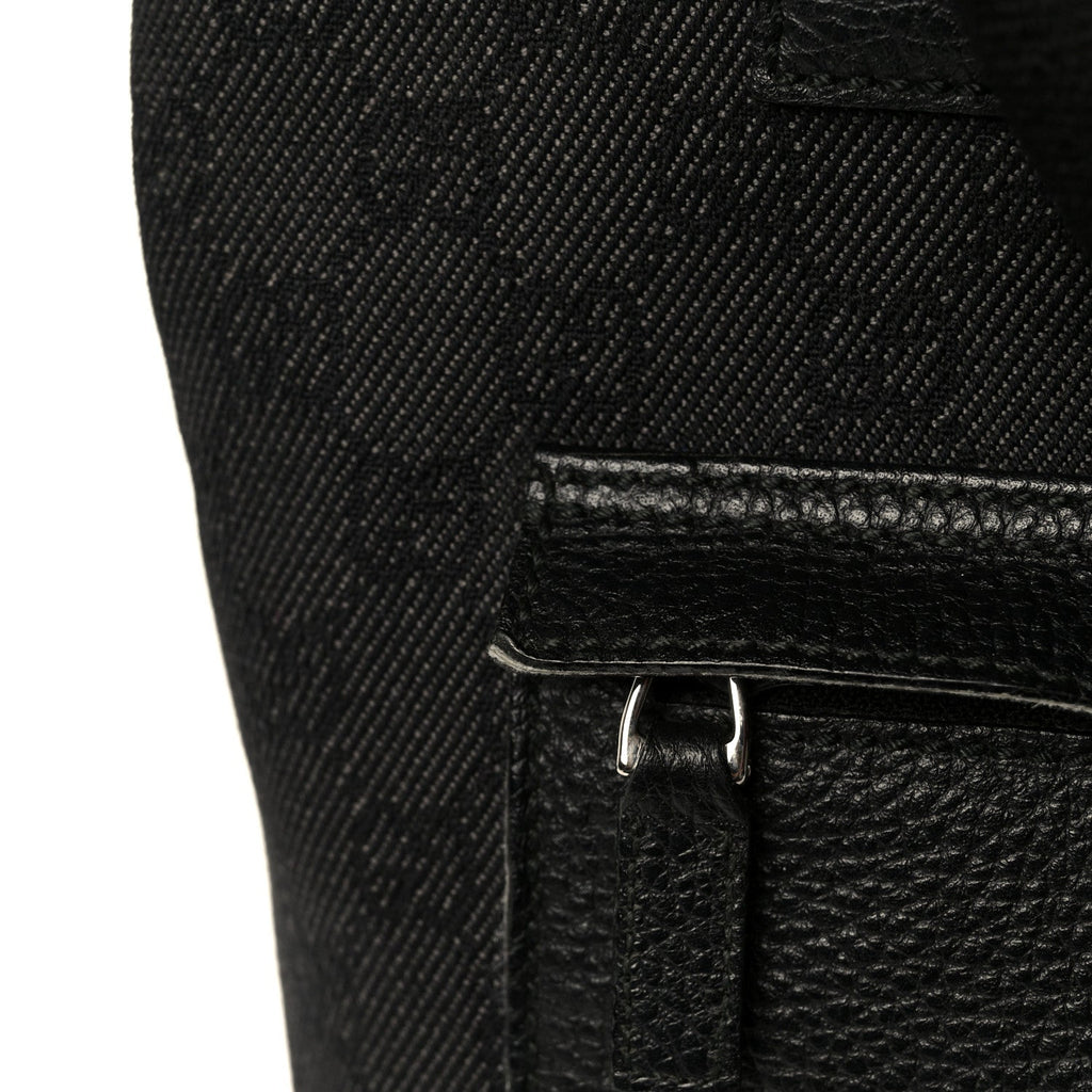 Denim Monogram Tote Bag Black