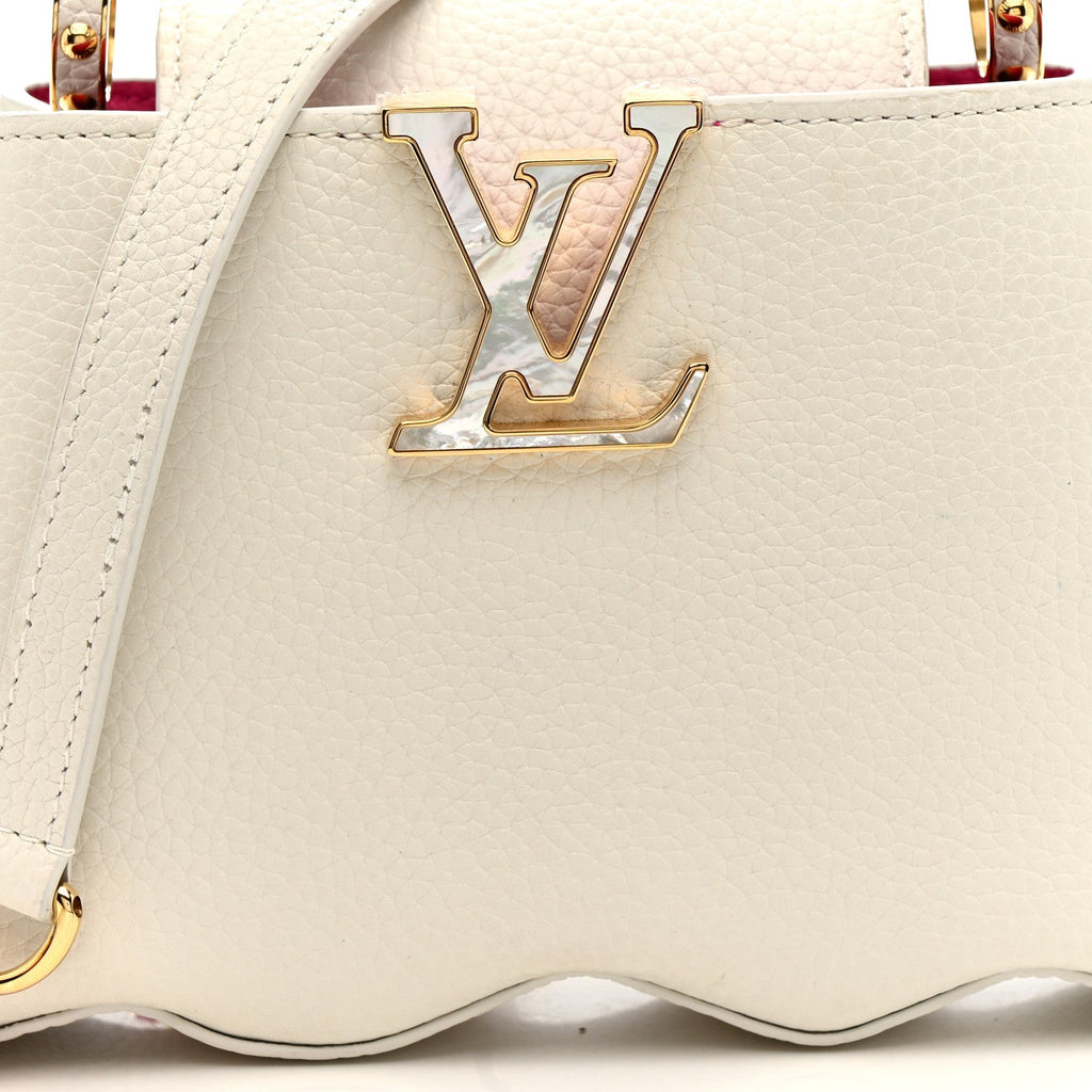 Taurillon Capucines Capushell Mini White