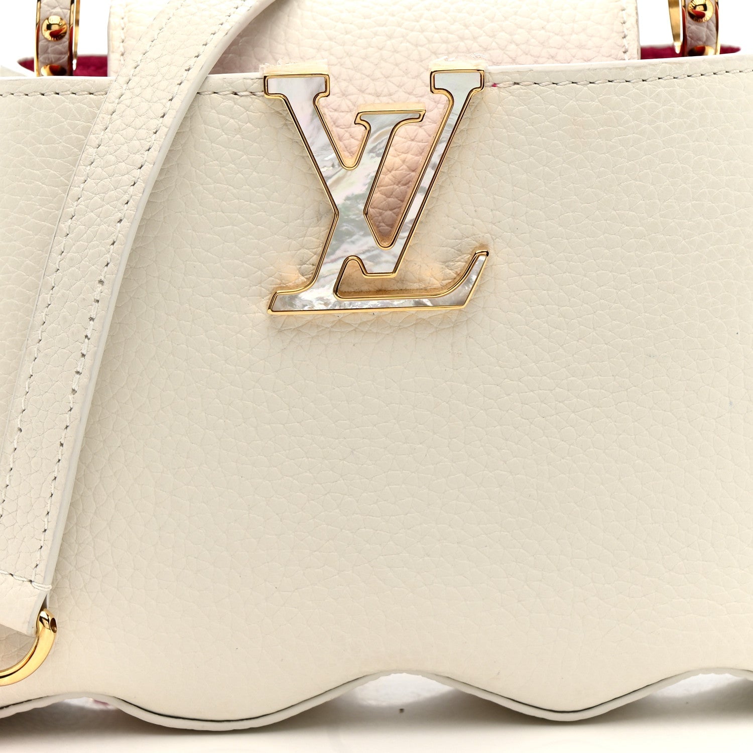 Taurillon Capucines Capushell Mini White