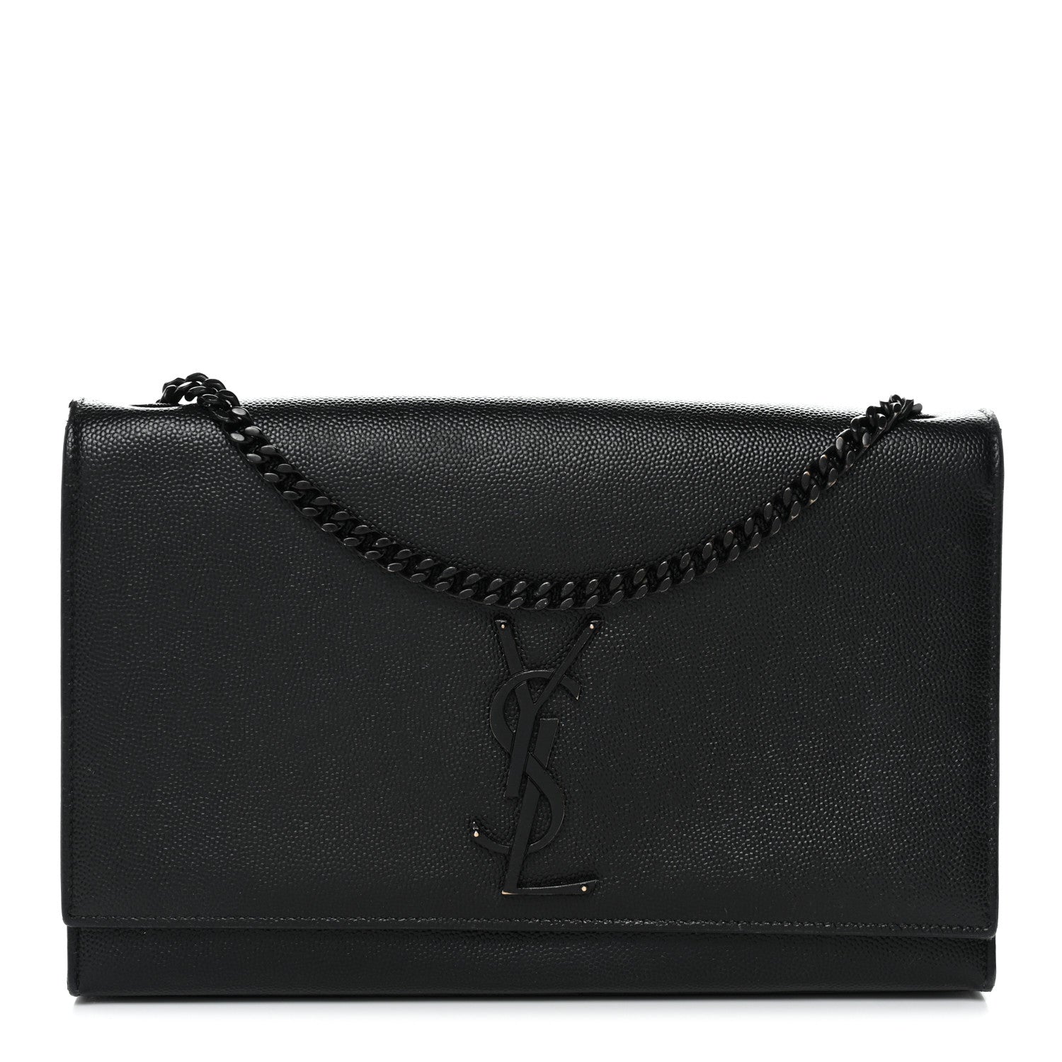 Grain De Poudre Medium Classic Monogram Monochrome Kate Satchel Black
