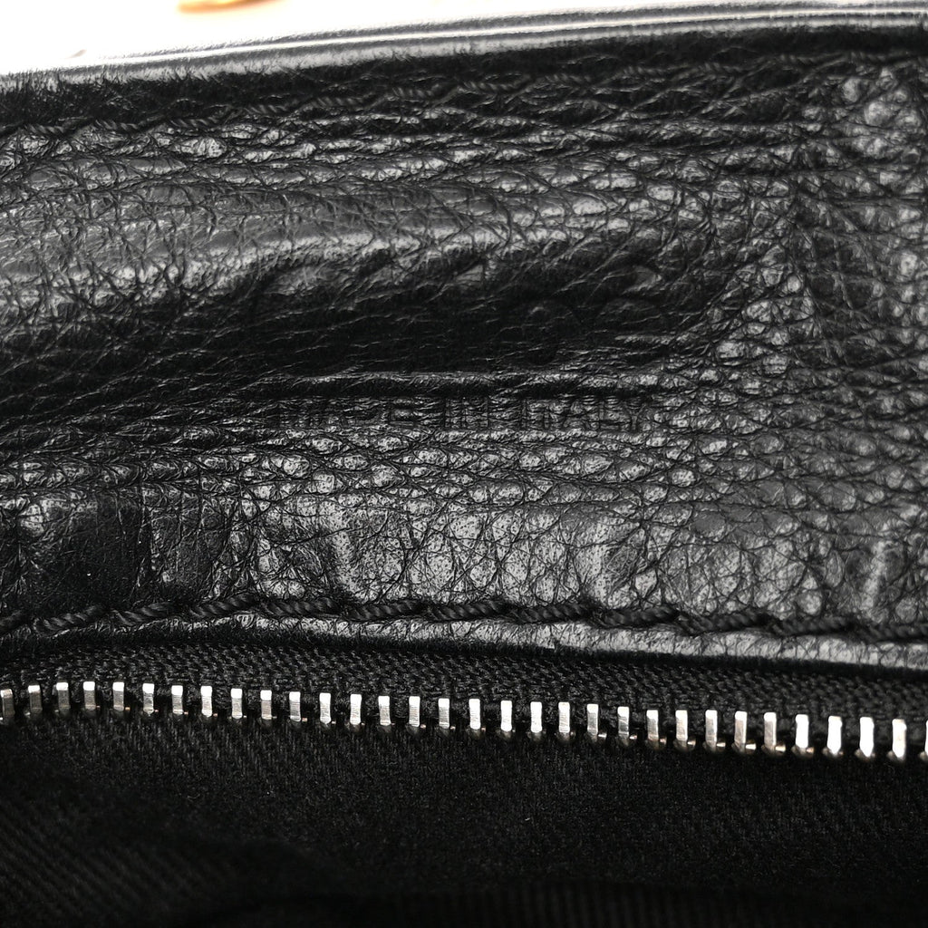 Calfskin Medium Paddington Satchel Black