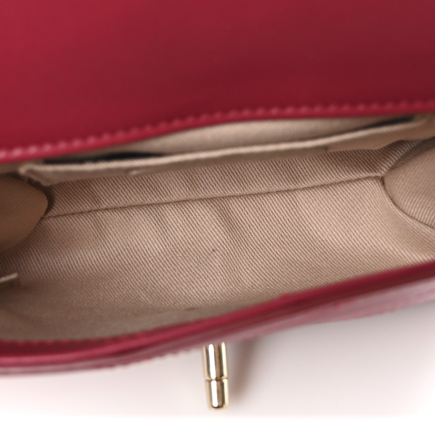 Calfskin Chevron Stitched Coco Waist Bag Red