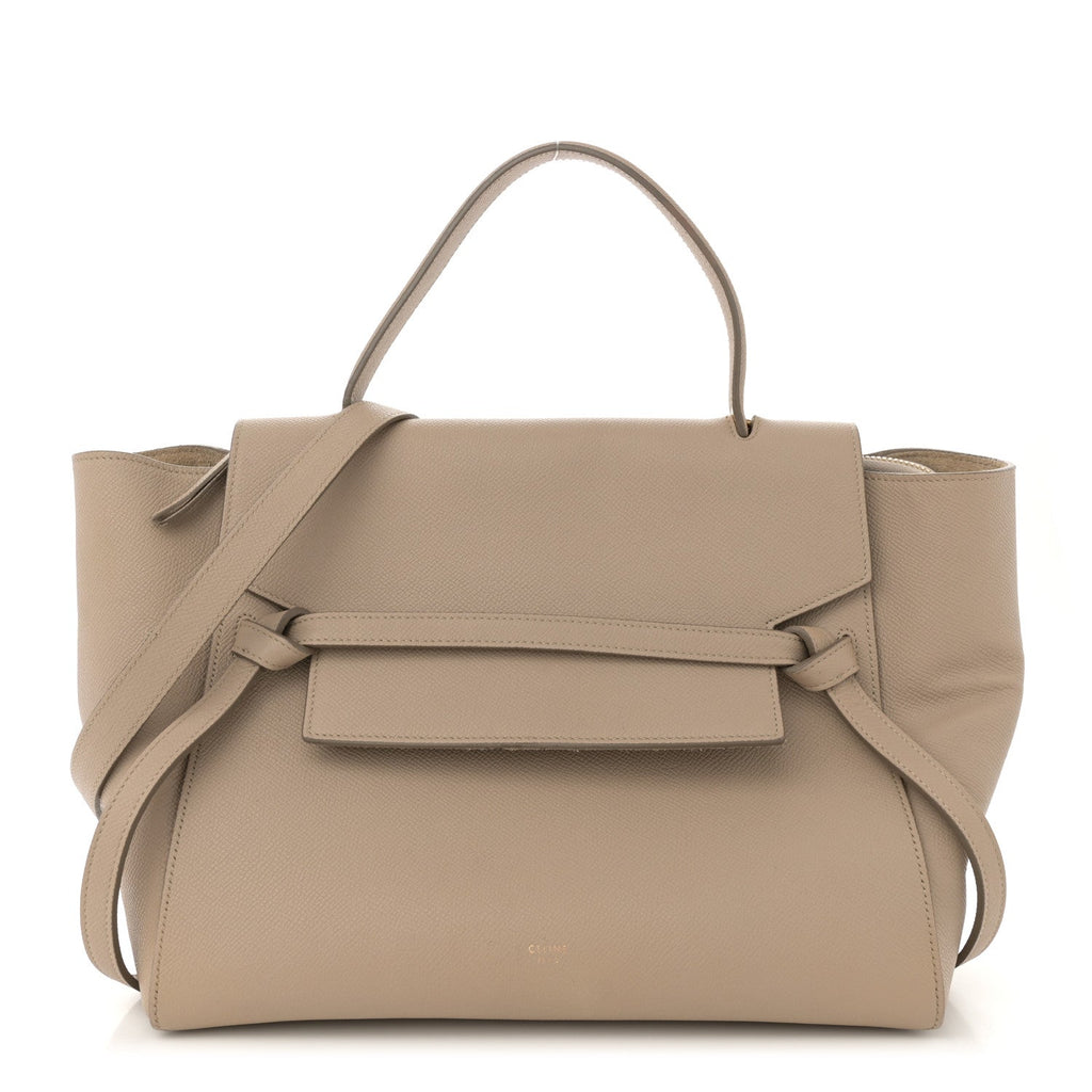 Grained Calfskin Mini Belt Bag Light Taupe