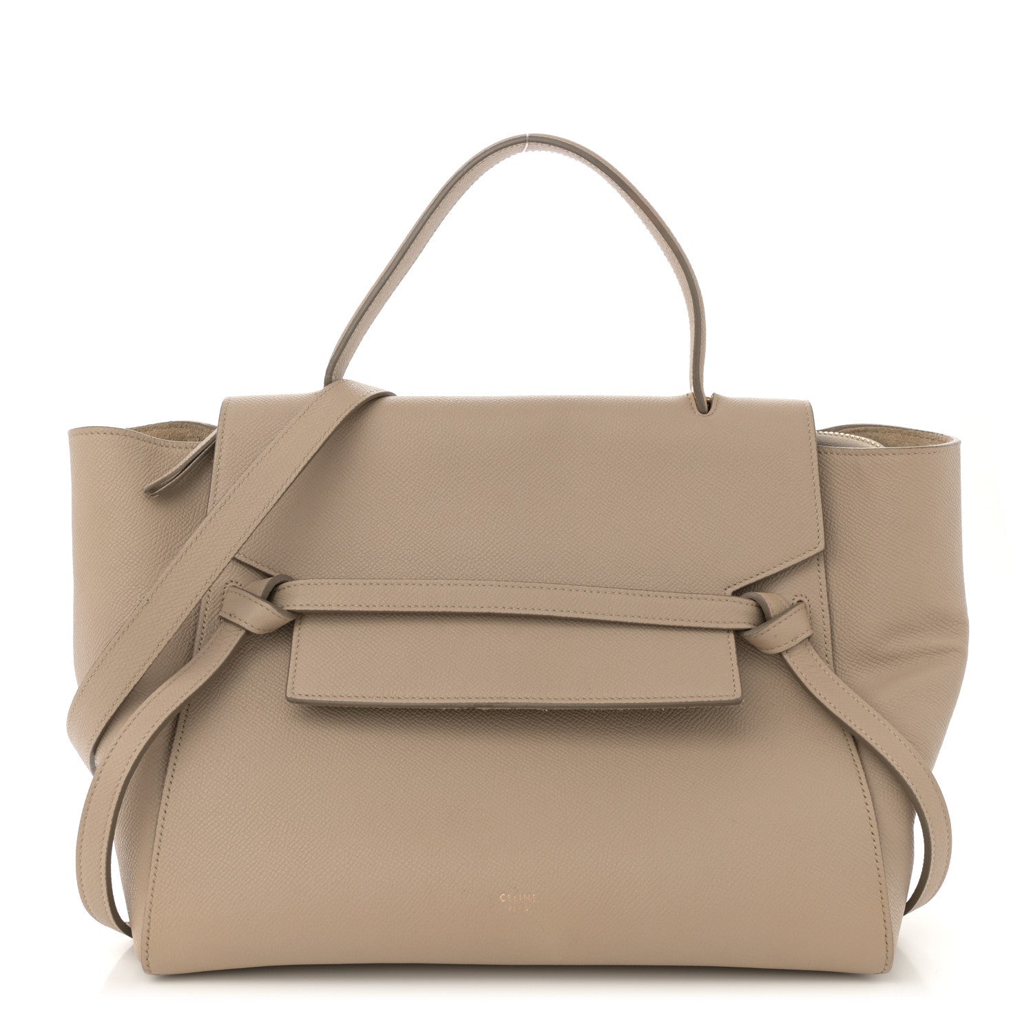 Grained Calfskin Mini Belt Bag Light Taupe