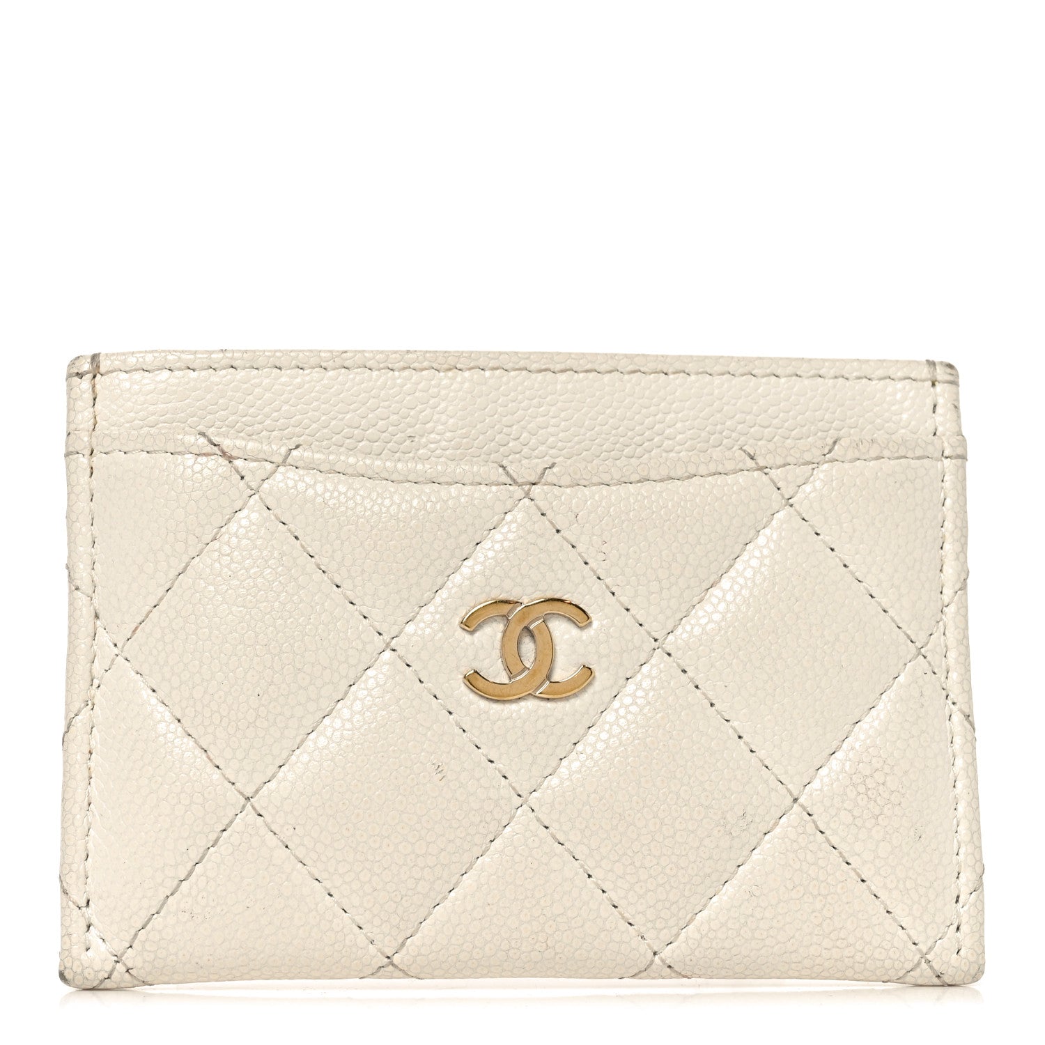 Caviar Quilted  Holder White