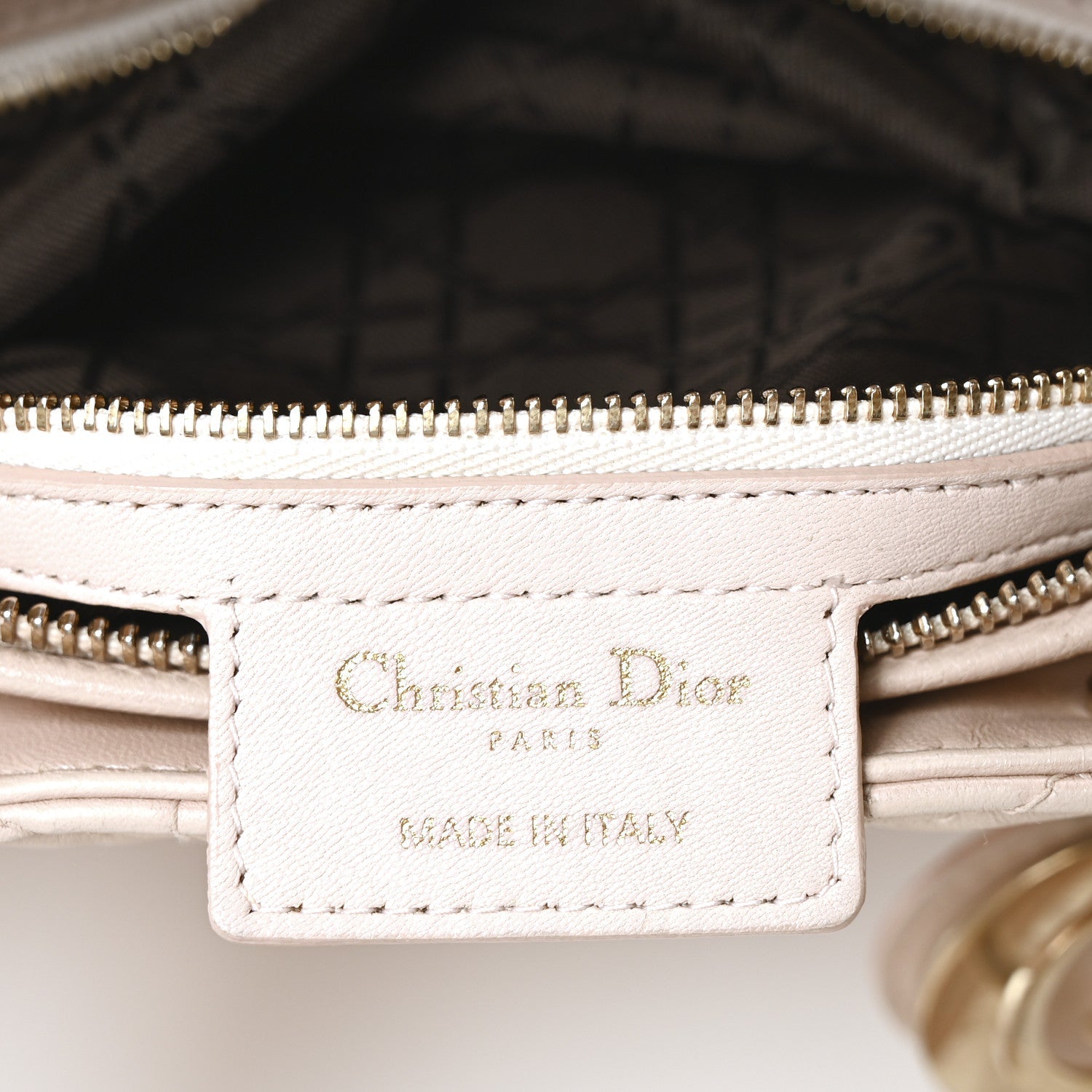 Lambskin Cannage Large Lady Dior Fard