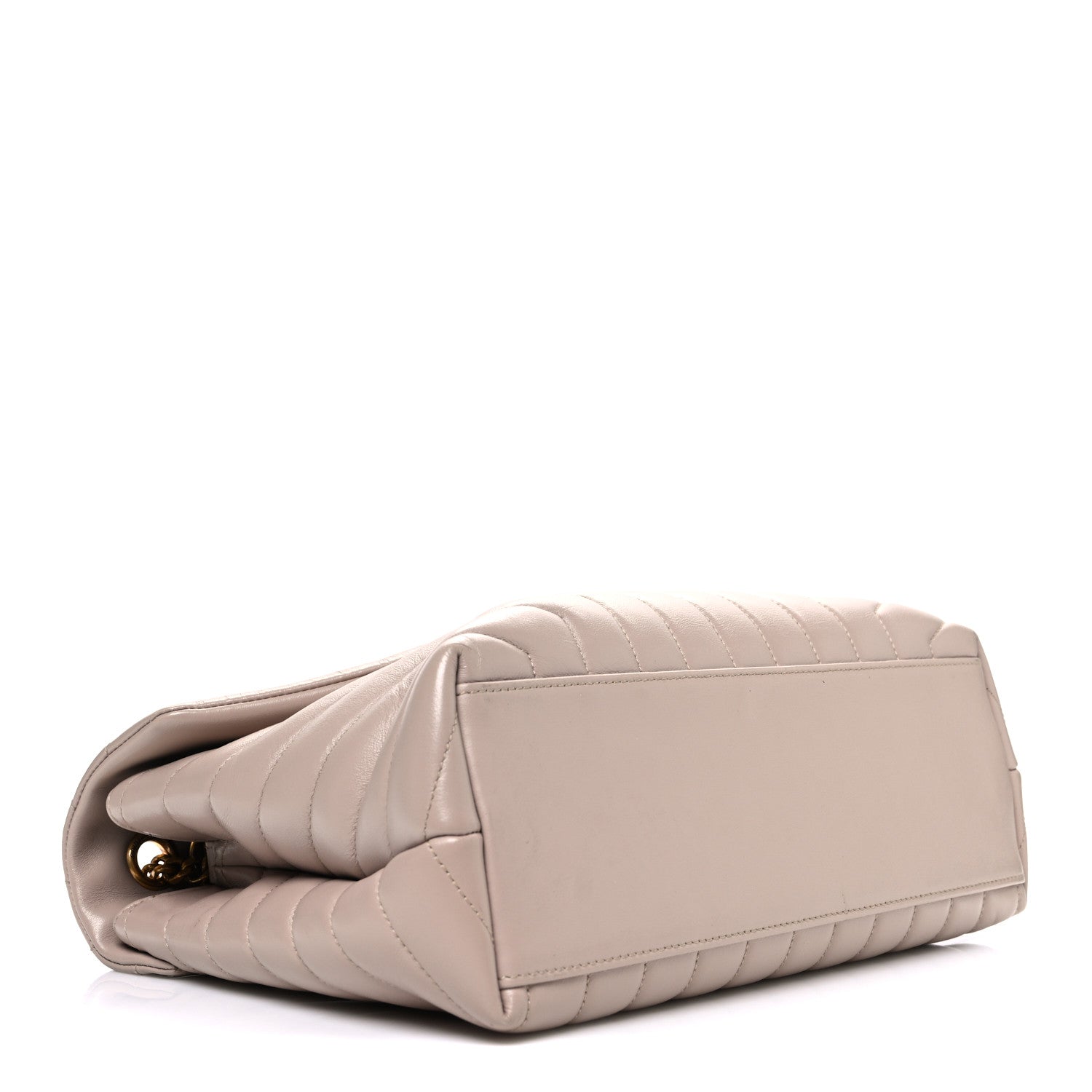 Calfskin Y Quilted Monogram Medium Loulou Chain Satchel Dark Beige