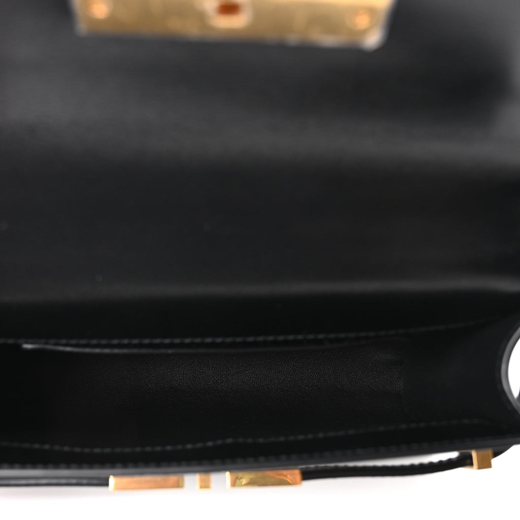 Smooth Calfskin Mini Manhattan Shoulder Bag Black