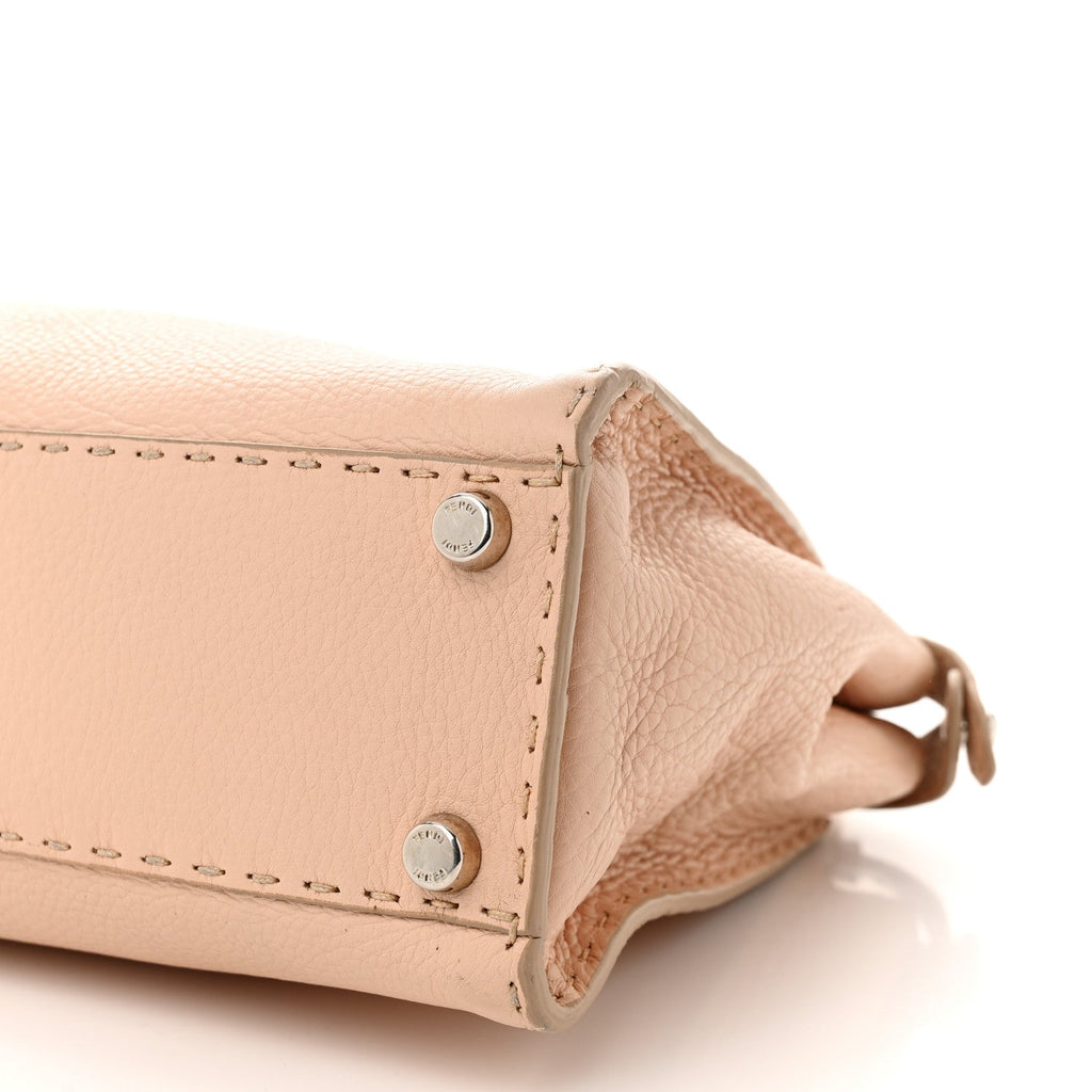 Cuoio Romano Selleria Bi-Color Medium Peekaboo Iconic Satchel Rosa Plaster Pesca