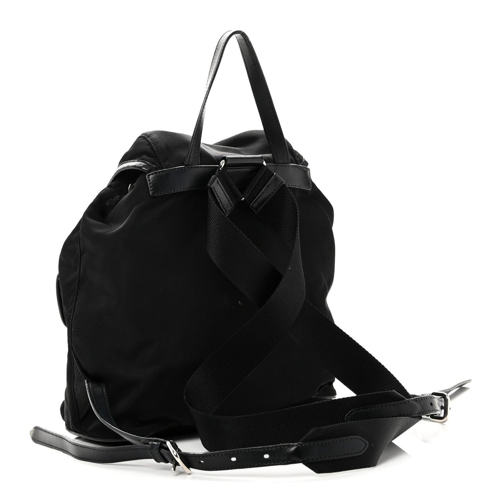 Tessuto Nylon Soft Calfskin Backpack Black