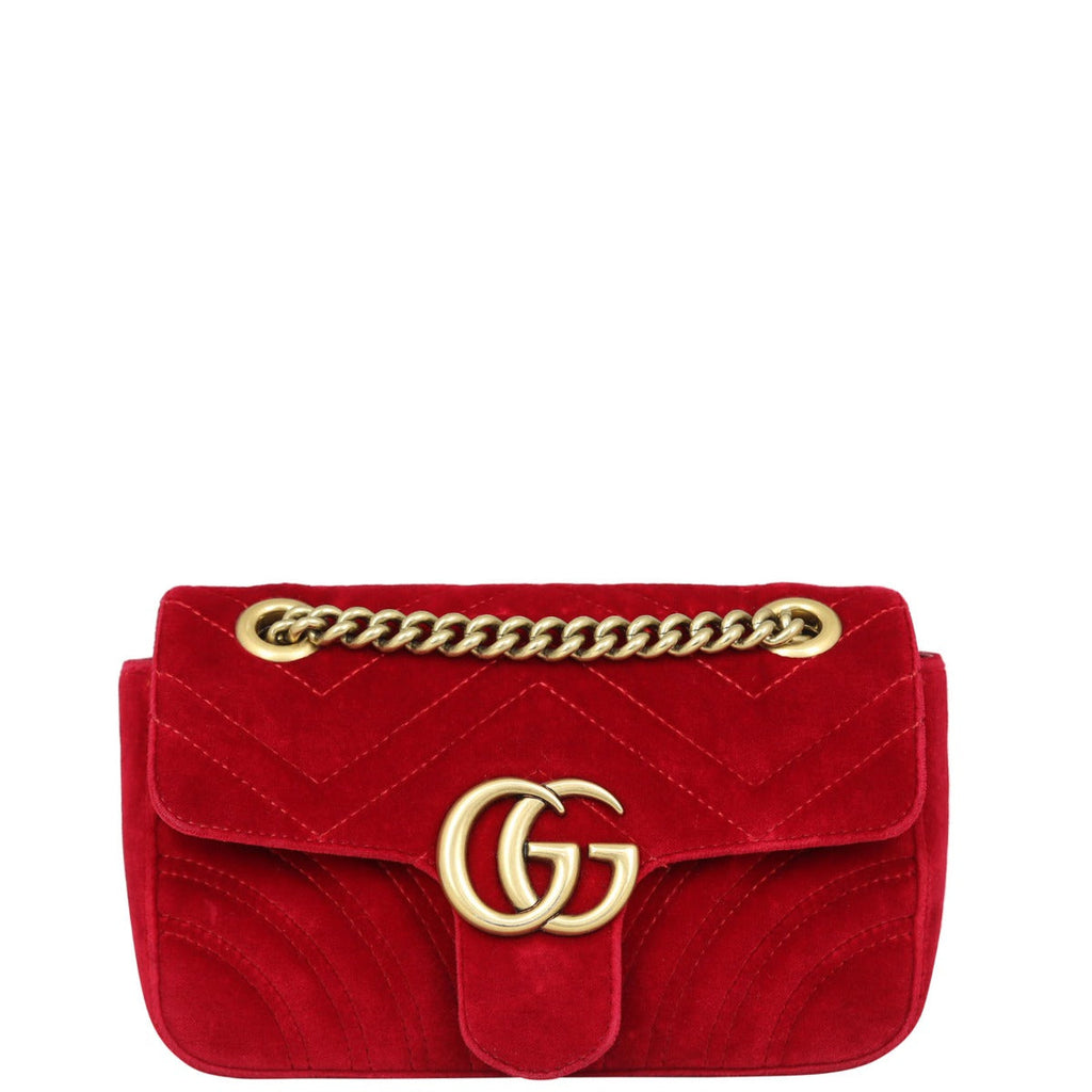 Gucci GG Marmont Velvet Mini Shoulder Bag