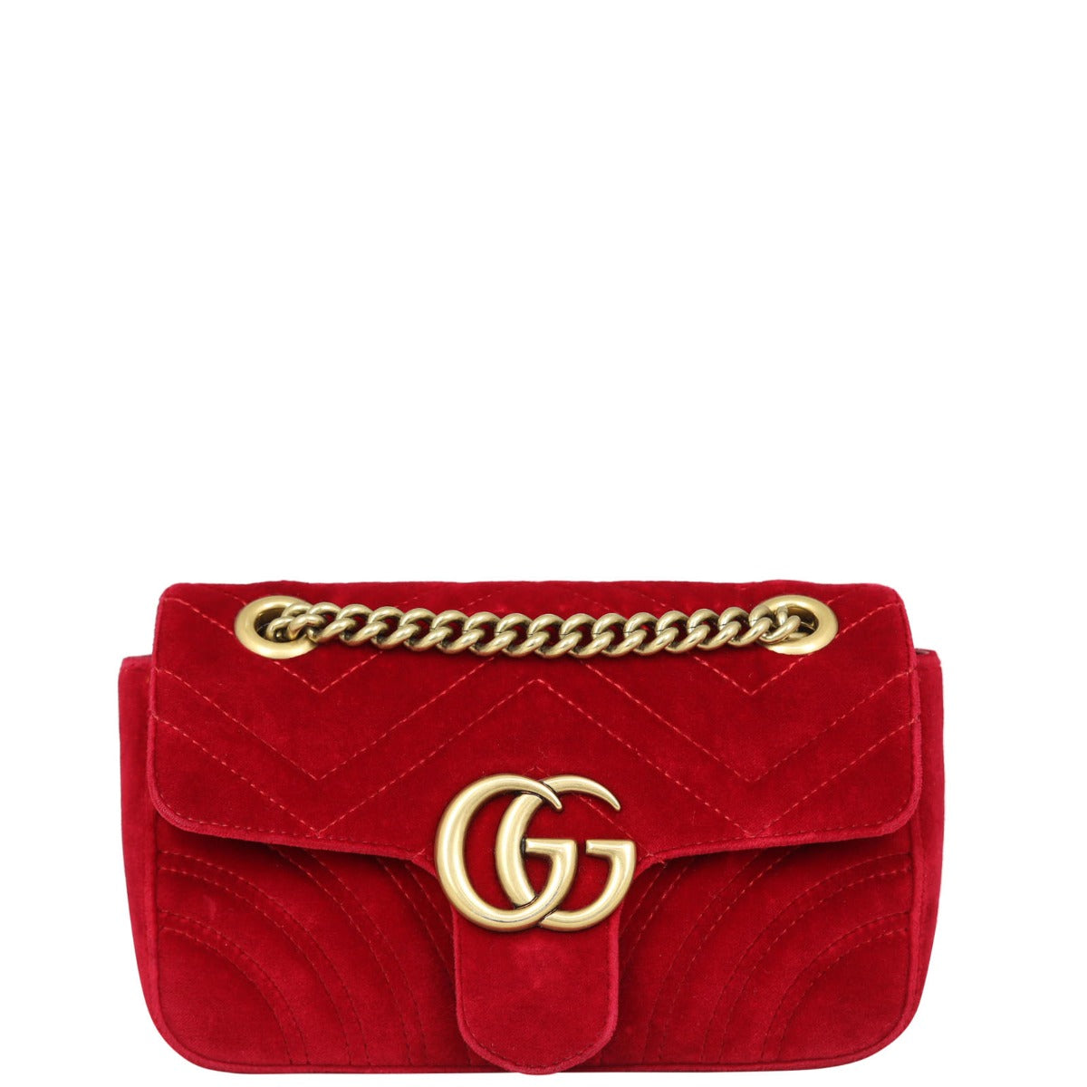 Gucci GG Marmont Velvet Mini Shoulder Bag