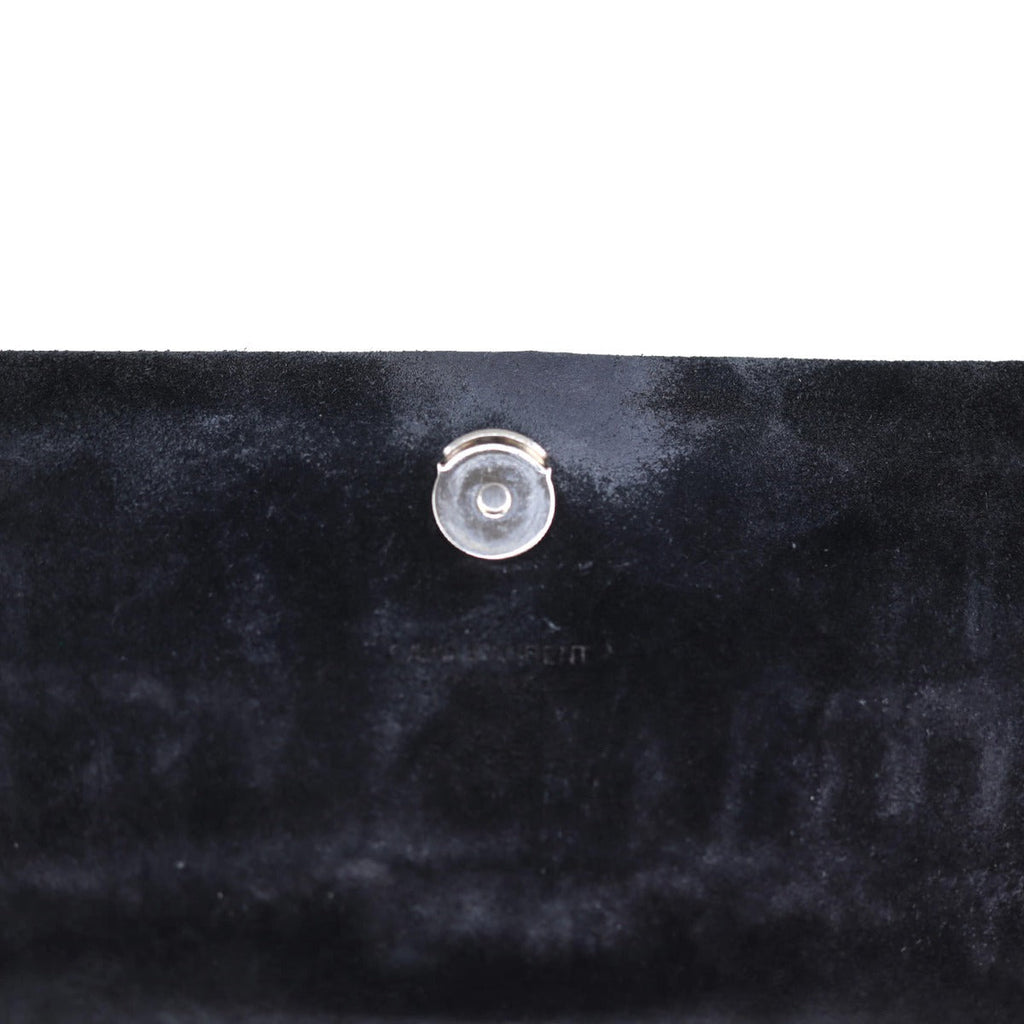 Saint Laurent Kate Tassel Chain Bag Small Croc-Embossed