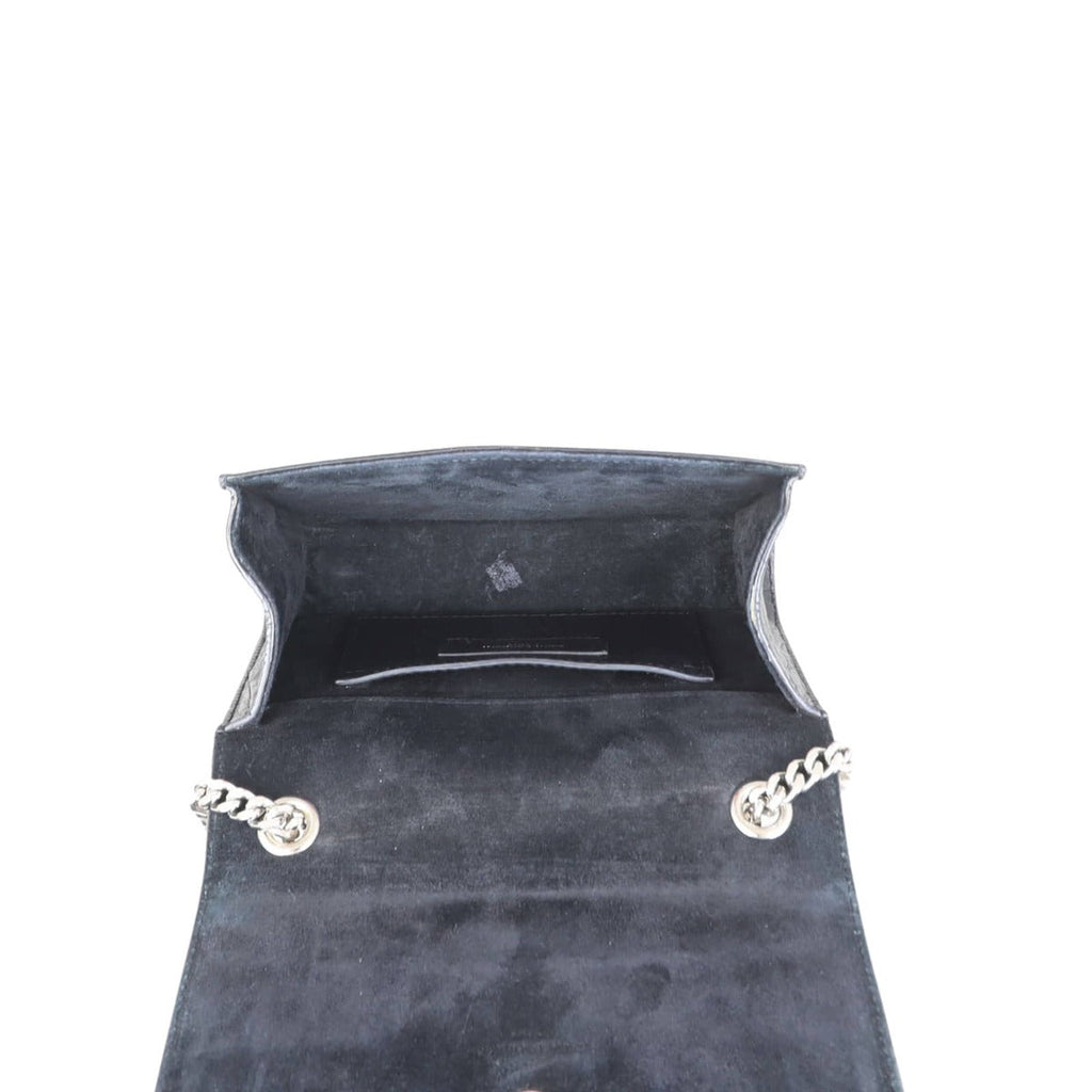 Saint Laurent Kate Tassel Chain Bag Small Croc-Embossed