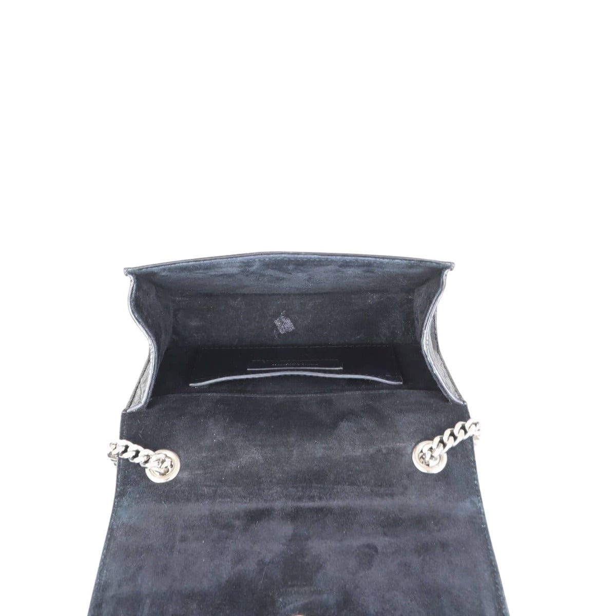 Saint Laurent Kate Tassel Chain Bag Small Croc-Embossed