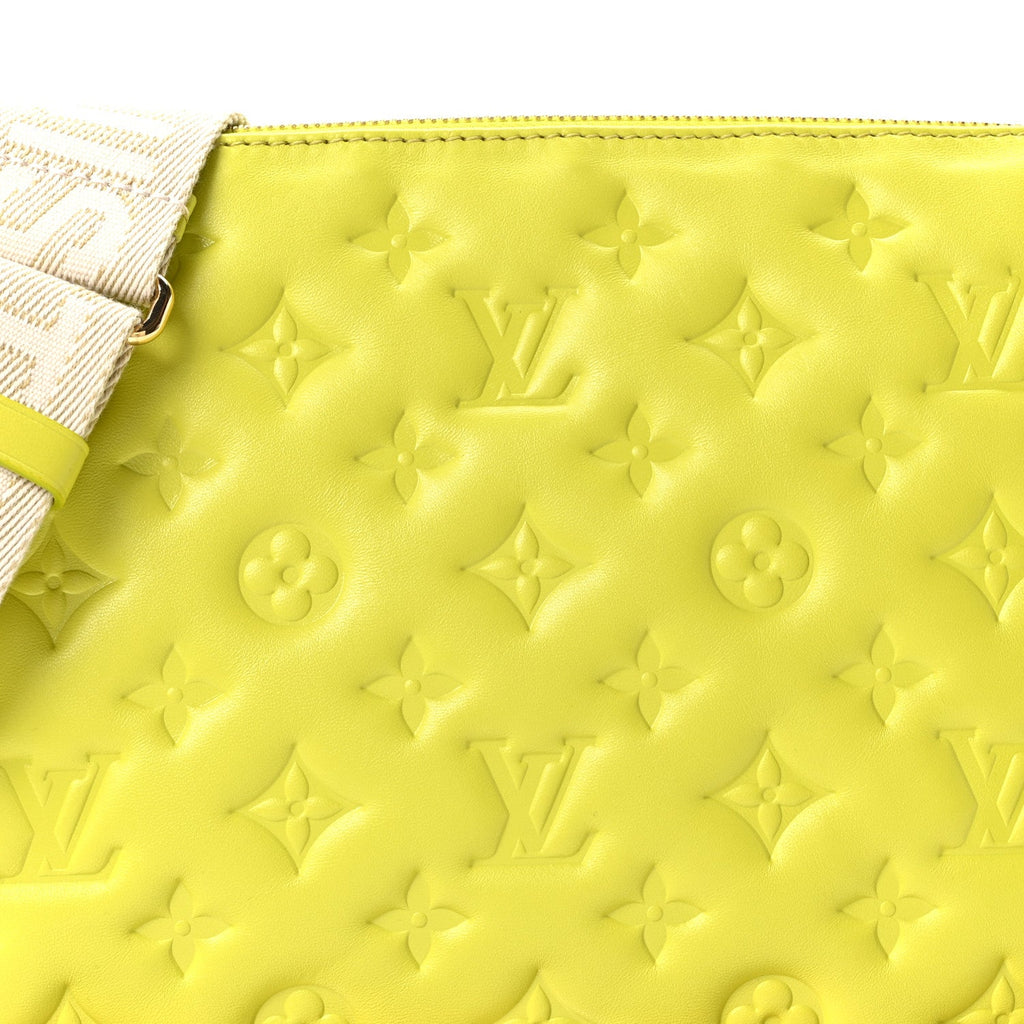 Embossed Monogram Coussin PM Vert Acide