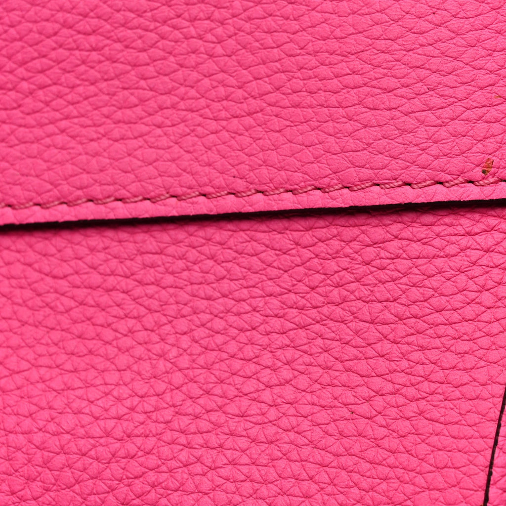 Drummed Calfskin Mini Luggage Fluo Pink