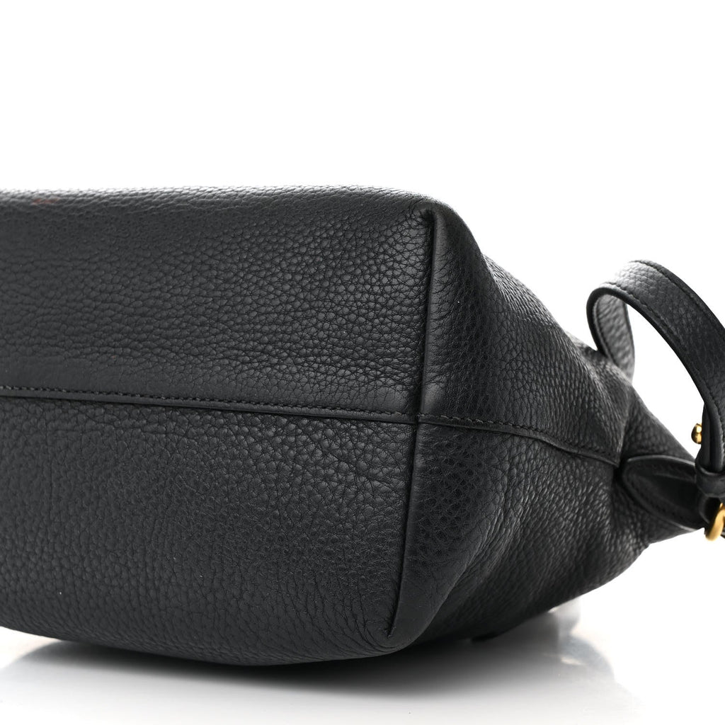 Vitello Daino Small Tote Black