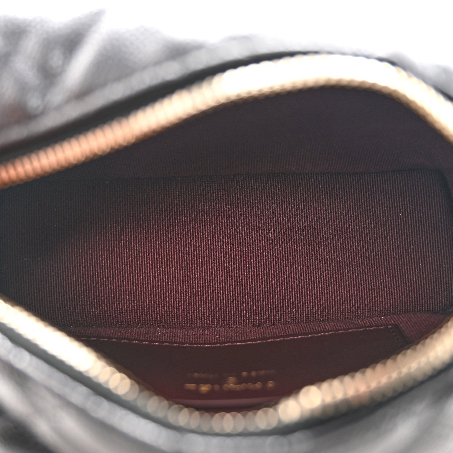 Caviar Quilted Hobo Clutch With Chain  Black