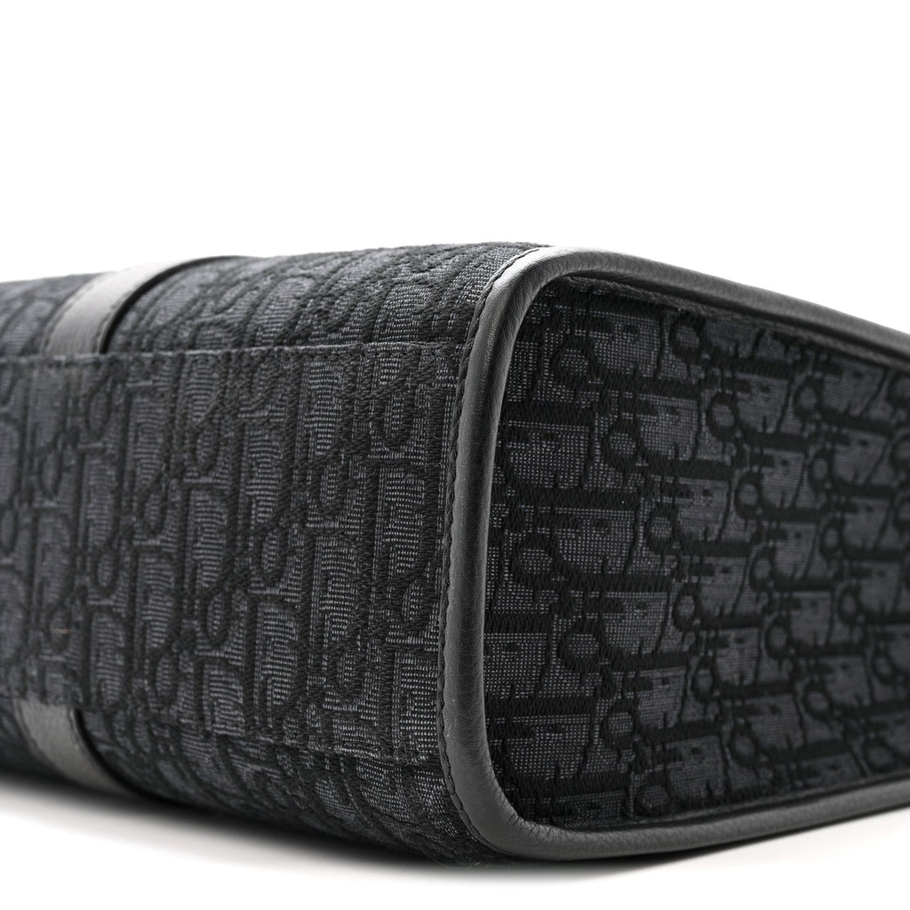 Oblique Grained Calfskin East West Tote Black