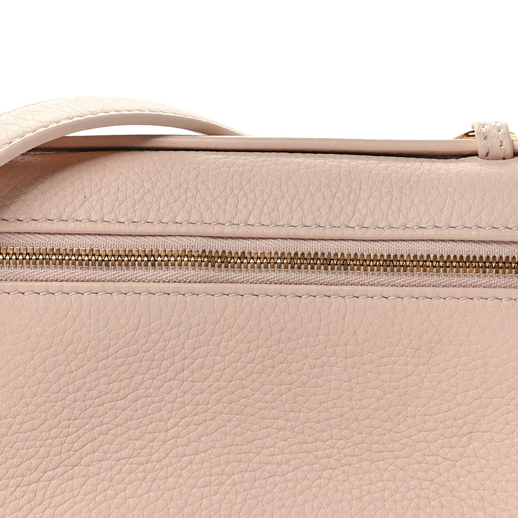 Grained Calfskin Extra Pocket Mini Pouch Creamed Honey