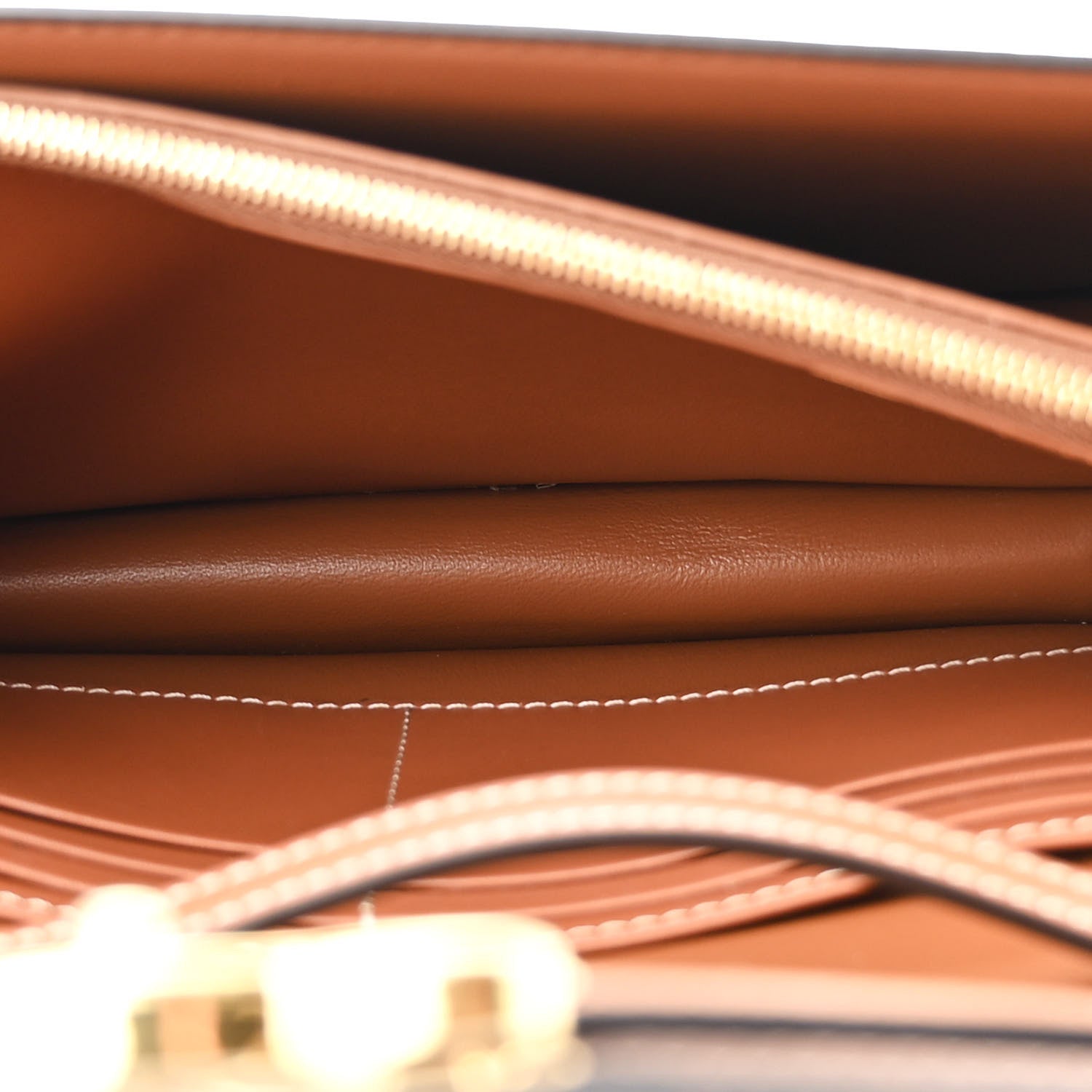 Triomphe Canvas Calfskin Enveloppe Bag Tan