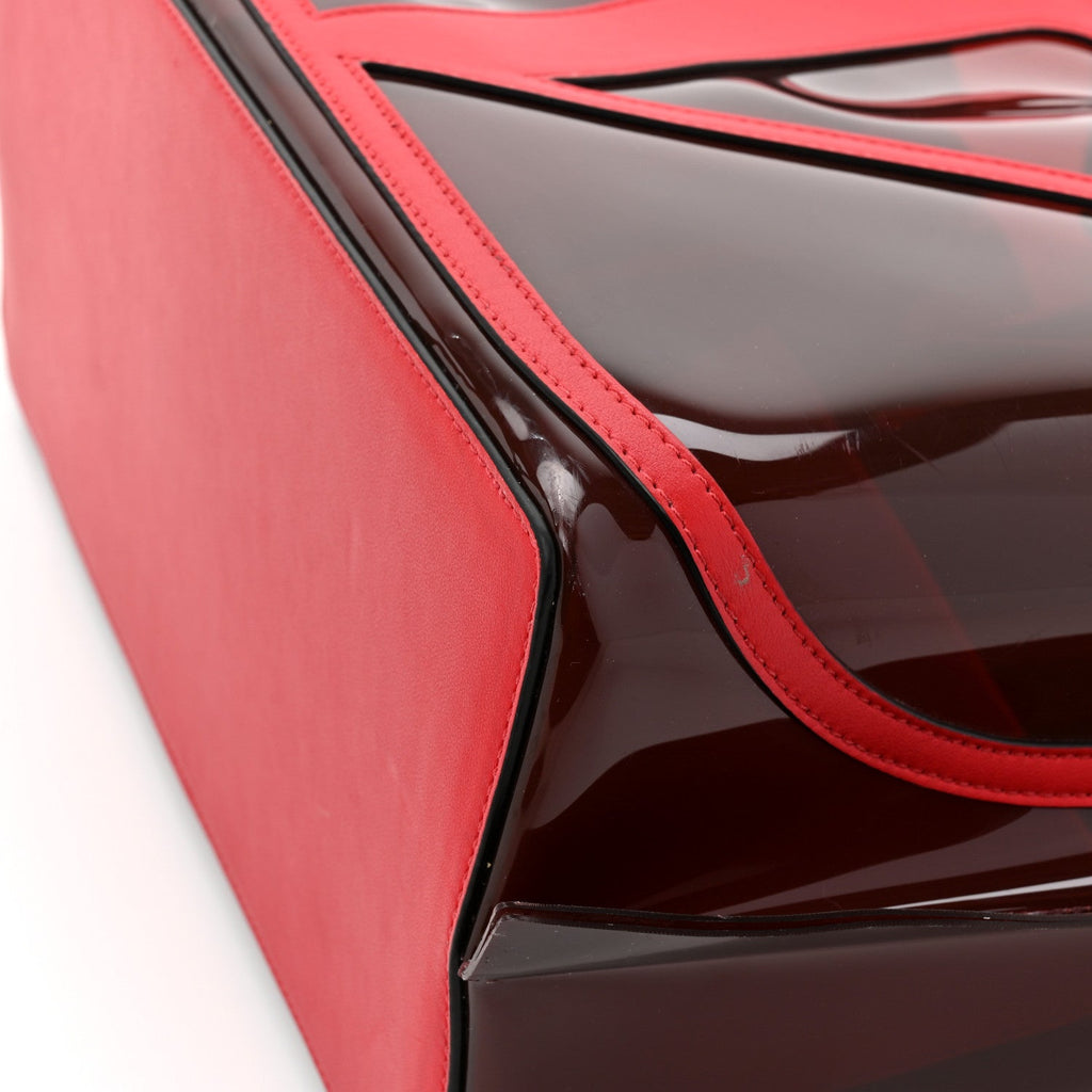 PVC Vlogo Small Escape Tote Red