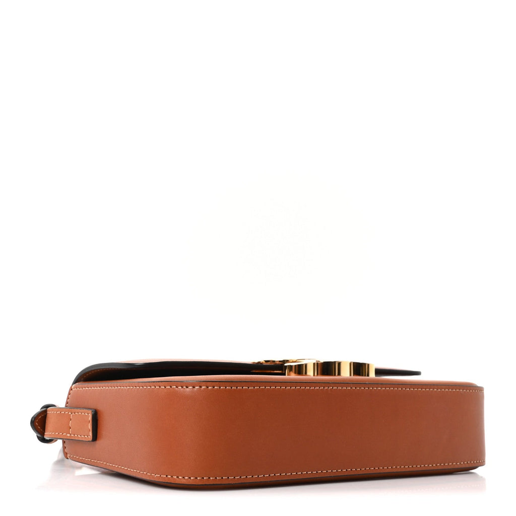 Natural Calfskin Triomphe Shoulder Bag Tan