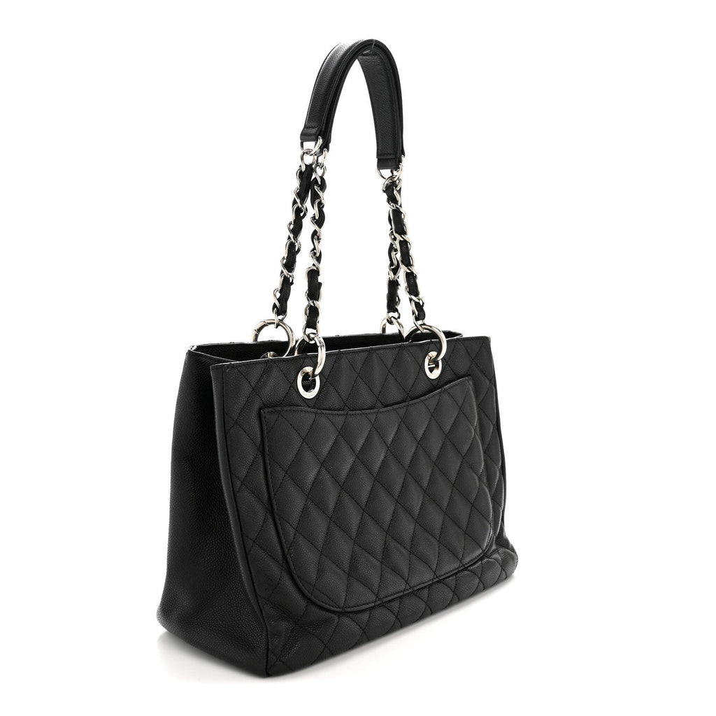 Caviar Quilted Grand Shopping Tote GST Black