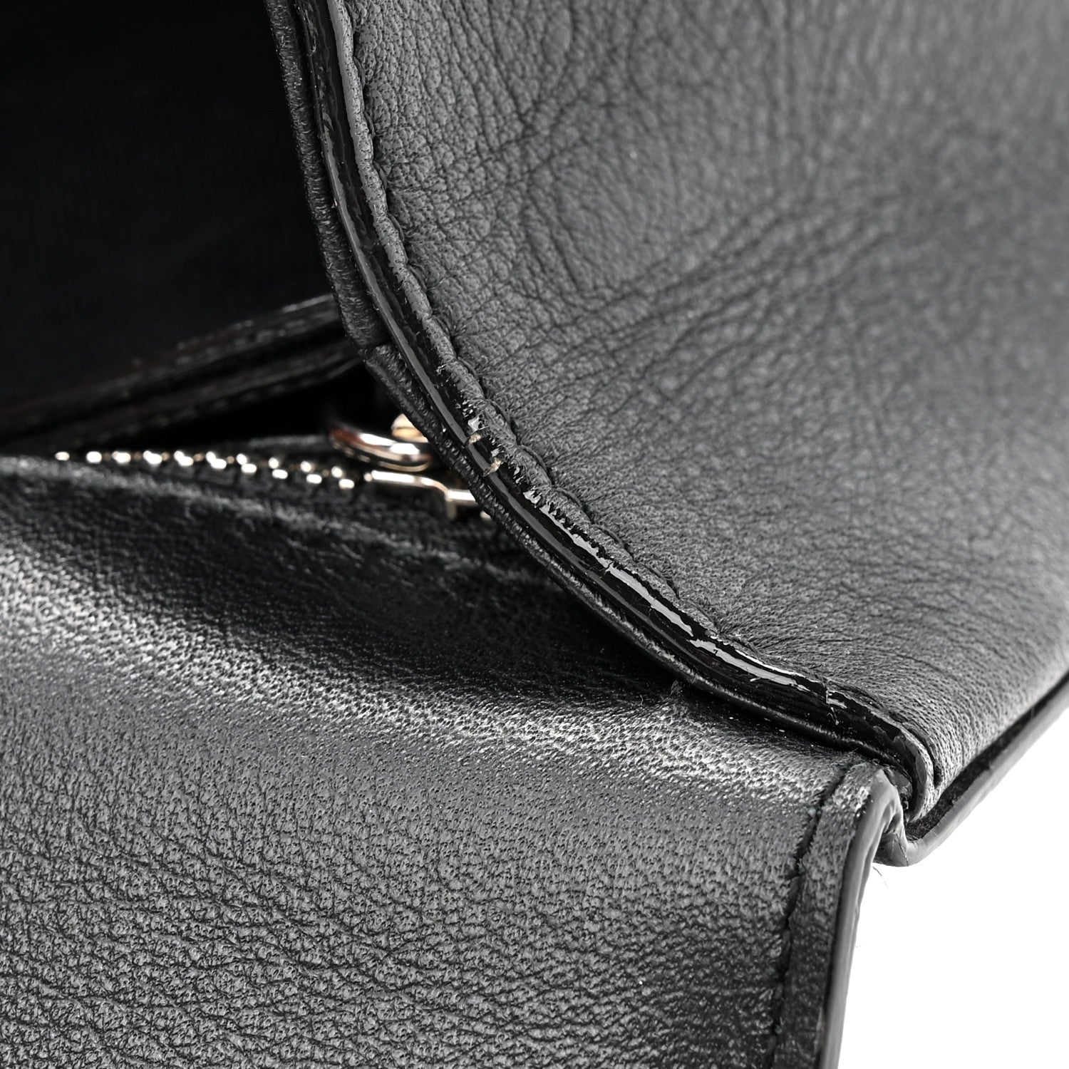 Calfskin Crystal Small Cheri Top Handle Bag Black