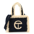X UGG Denim Shearling Small Shopping Bag Raw Denim