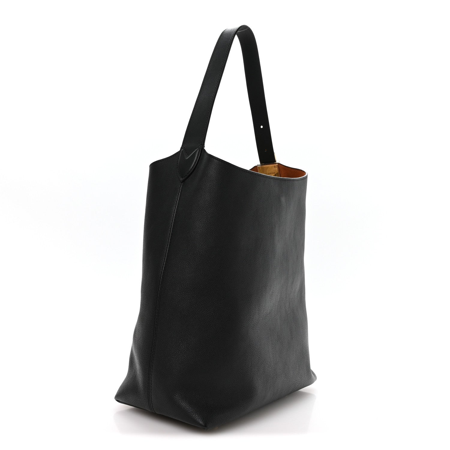 Grained Calfskin Low Key Hobo MM Black